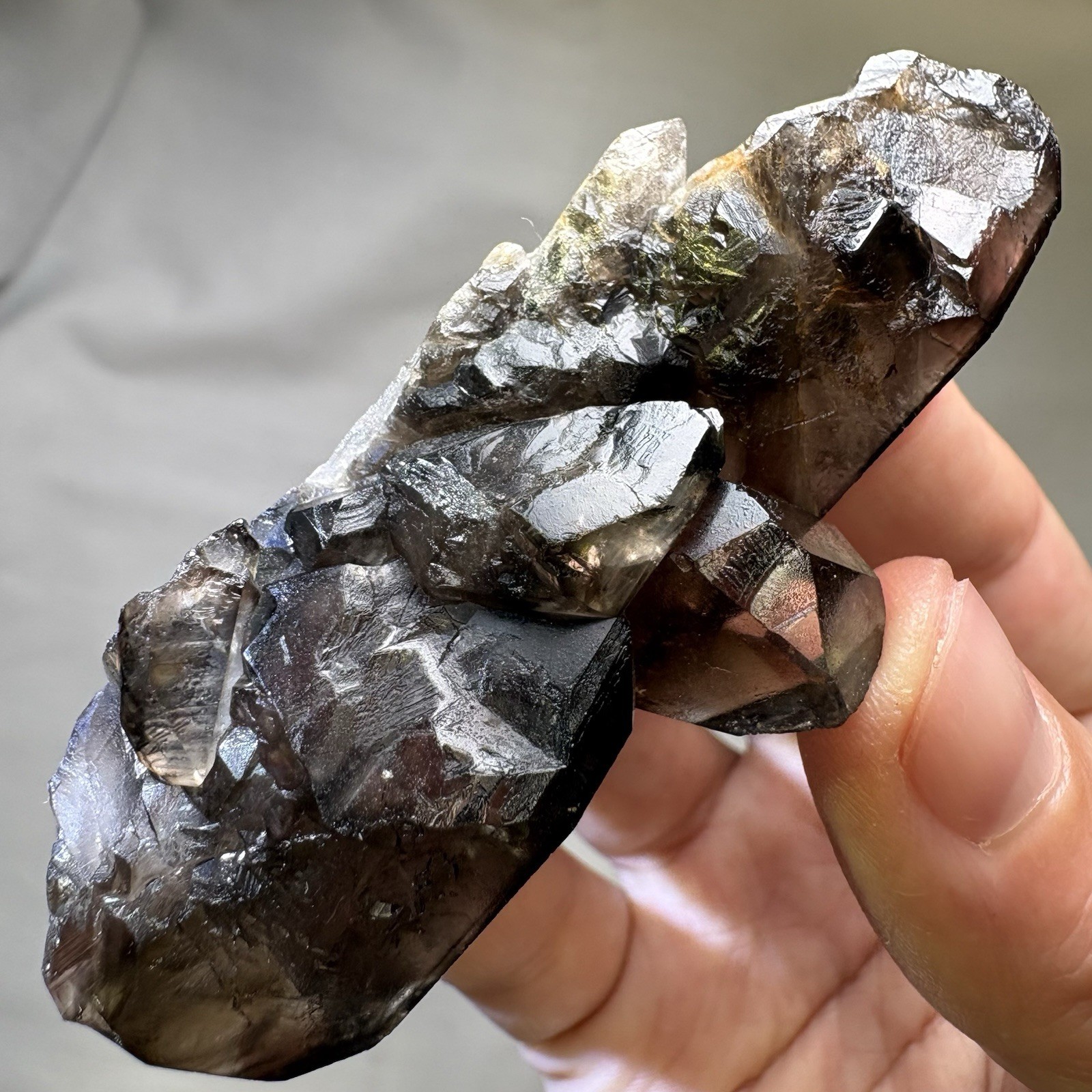 Natural Smoky Quartz Crystal Cluster Pakistan Mineral Specimen Protection Reiki