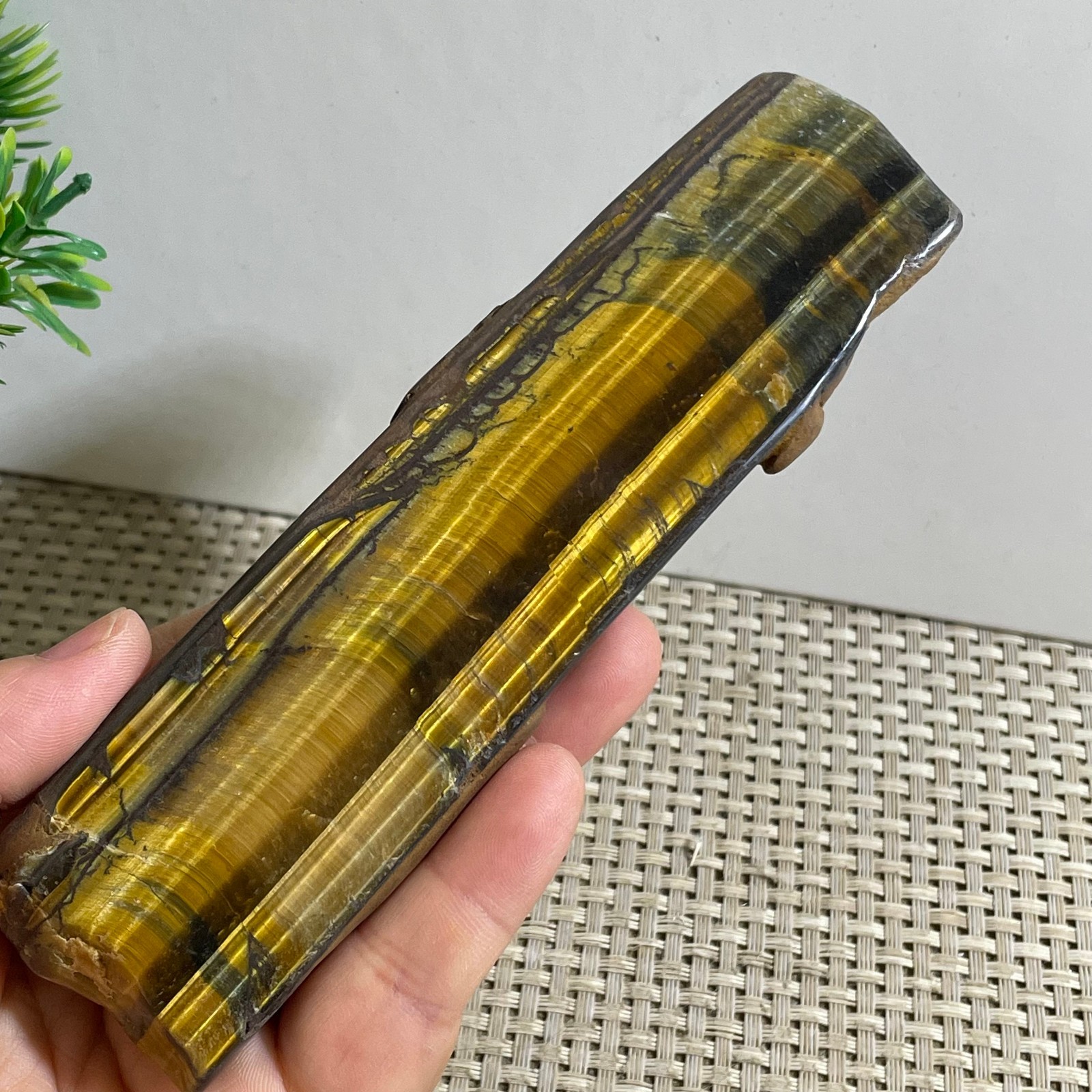 140g tiger’s-eye Rough Raw Stone Rock Specimen Reiki healing