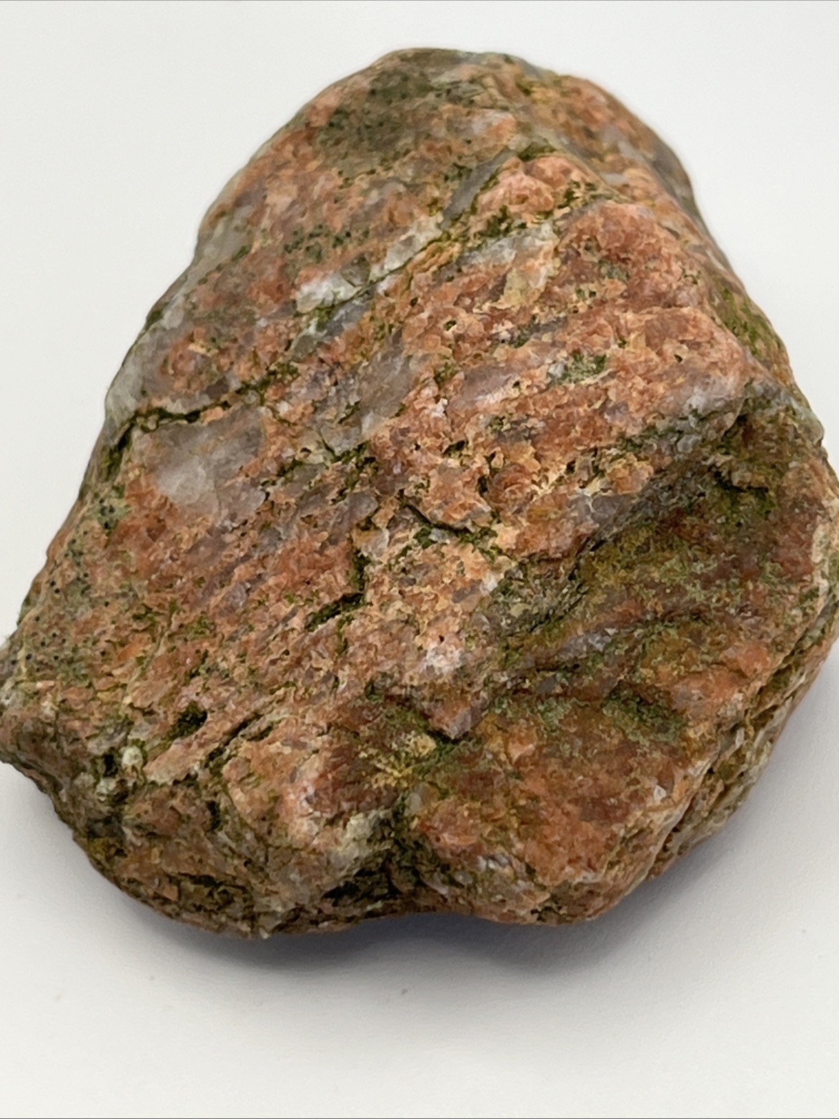 Raw Salmon/Peach Feldspar Specimen w/Smokey Quartz 90g New York Mineral Gemstone