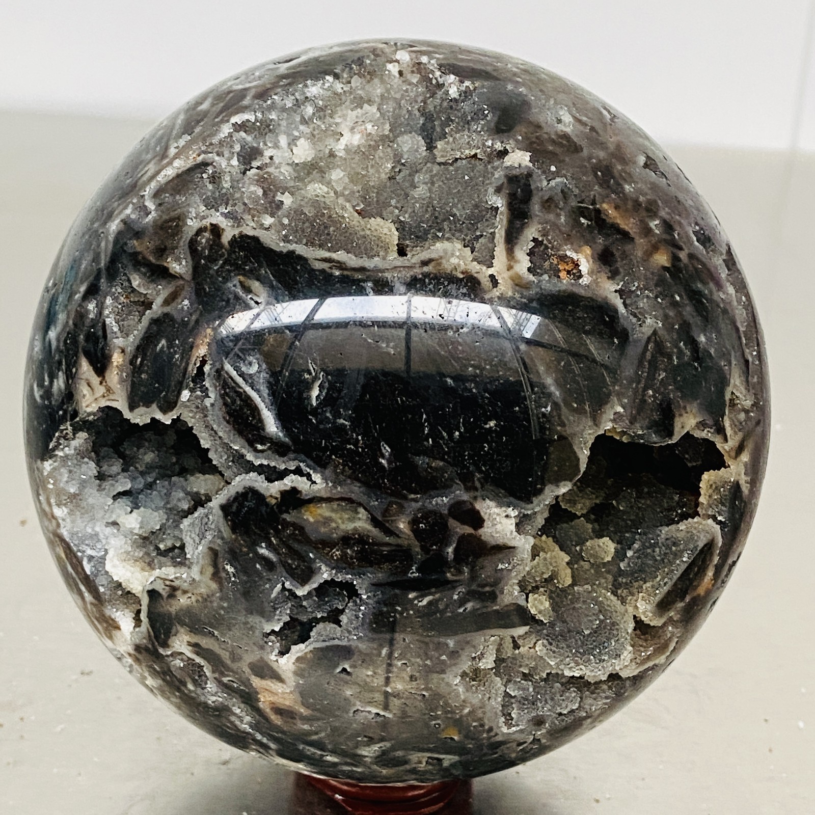 Natural sphalerite crystal cave quartz Sphere healing ball Specimen 2200G
