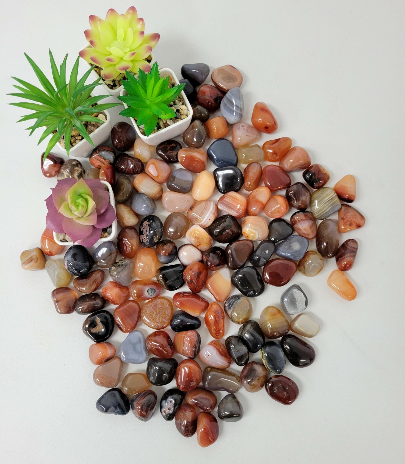 Tumbled Stones Assorted – Mixed Polished Agate Crystals – Bulk Crystals Blend