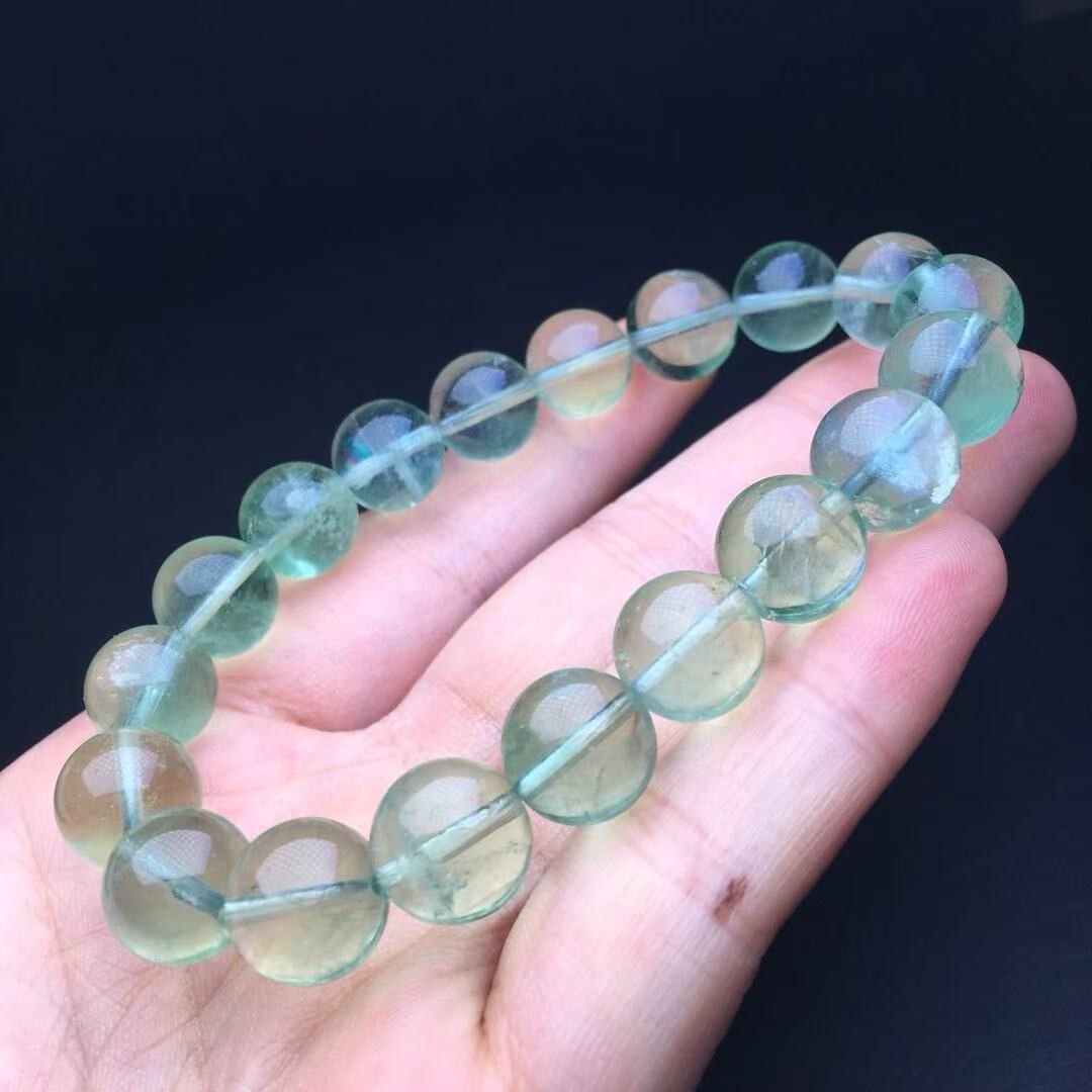 10mm Natural Fluorite Bead Bracelet Reiki Crystal Quartz Healing Decorate 1pc