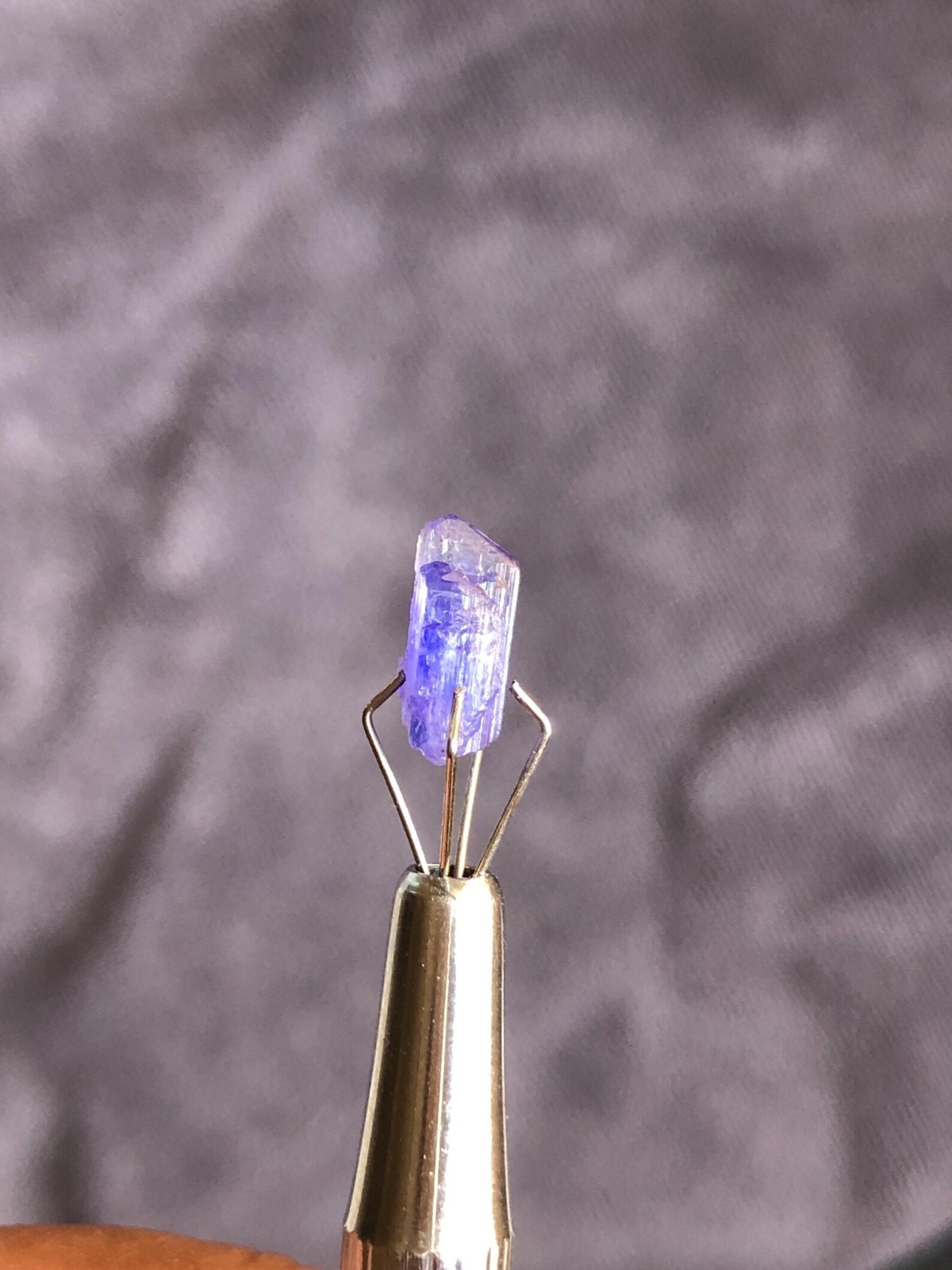 Natural Form Tanzanite From Tanzania, 2.65 Carat Blue Tanzanite Rough Gemstone