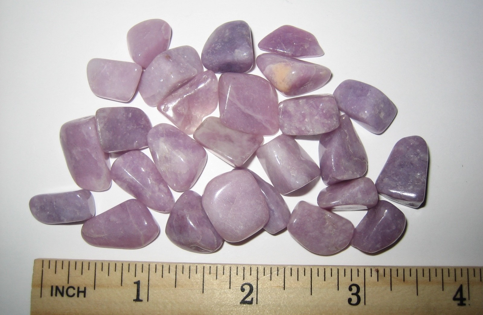 26 TUMBLED POLISHED 0.4″-0.7″ GEL LITHIUM SILICA PINK LEPIDOLITE STONE 49.2g *10