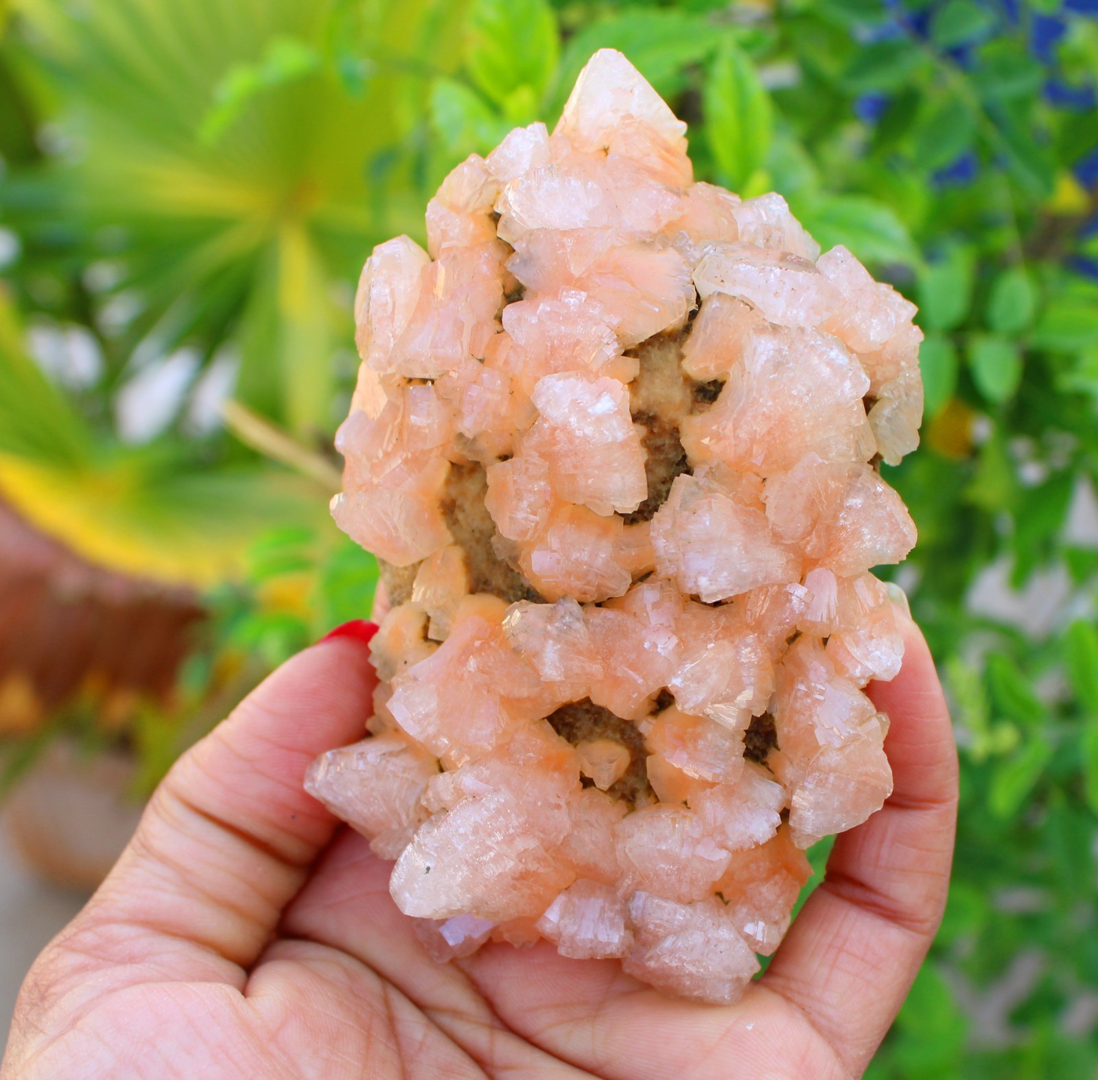 Orange Heulandite On Matrix Minerals Specimen #A46