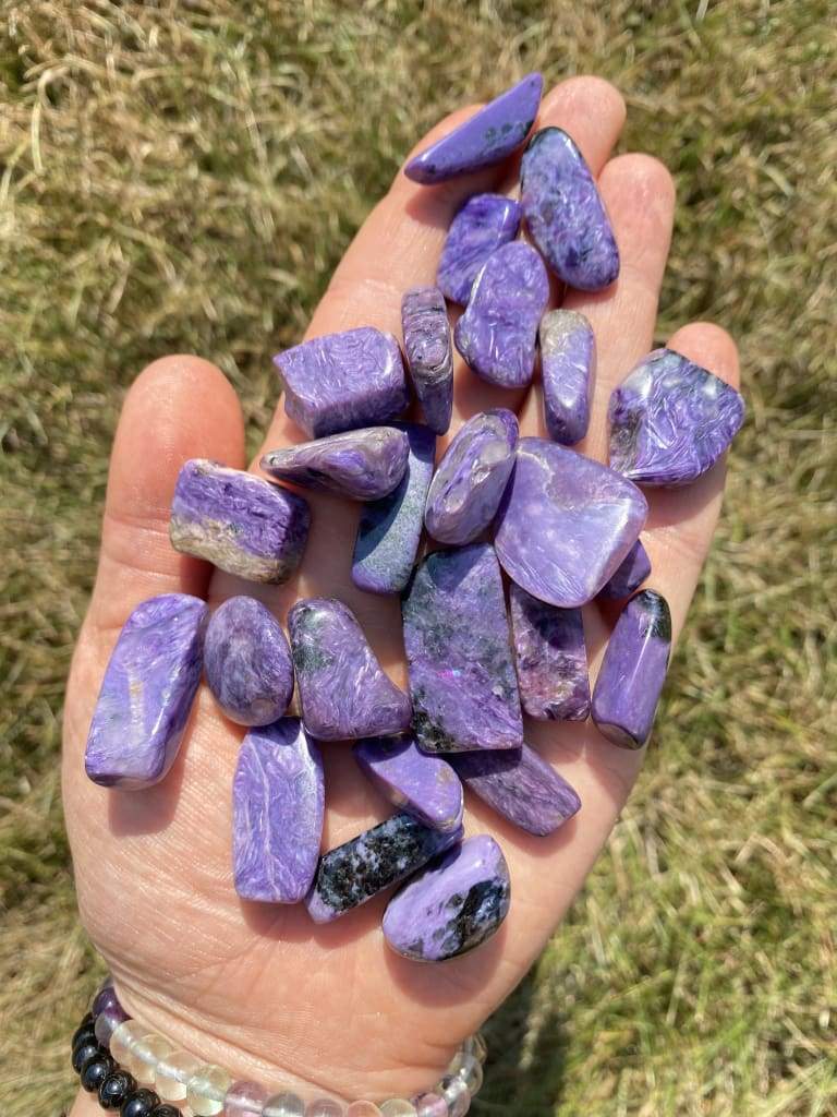 Charoite Tumbled Stone (Grade AA) Polished Natural Charoite Crystal from Russia