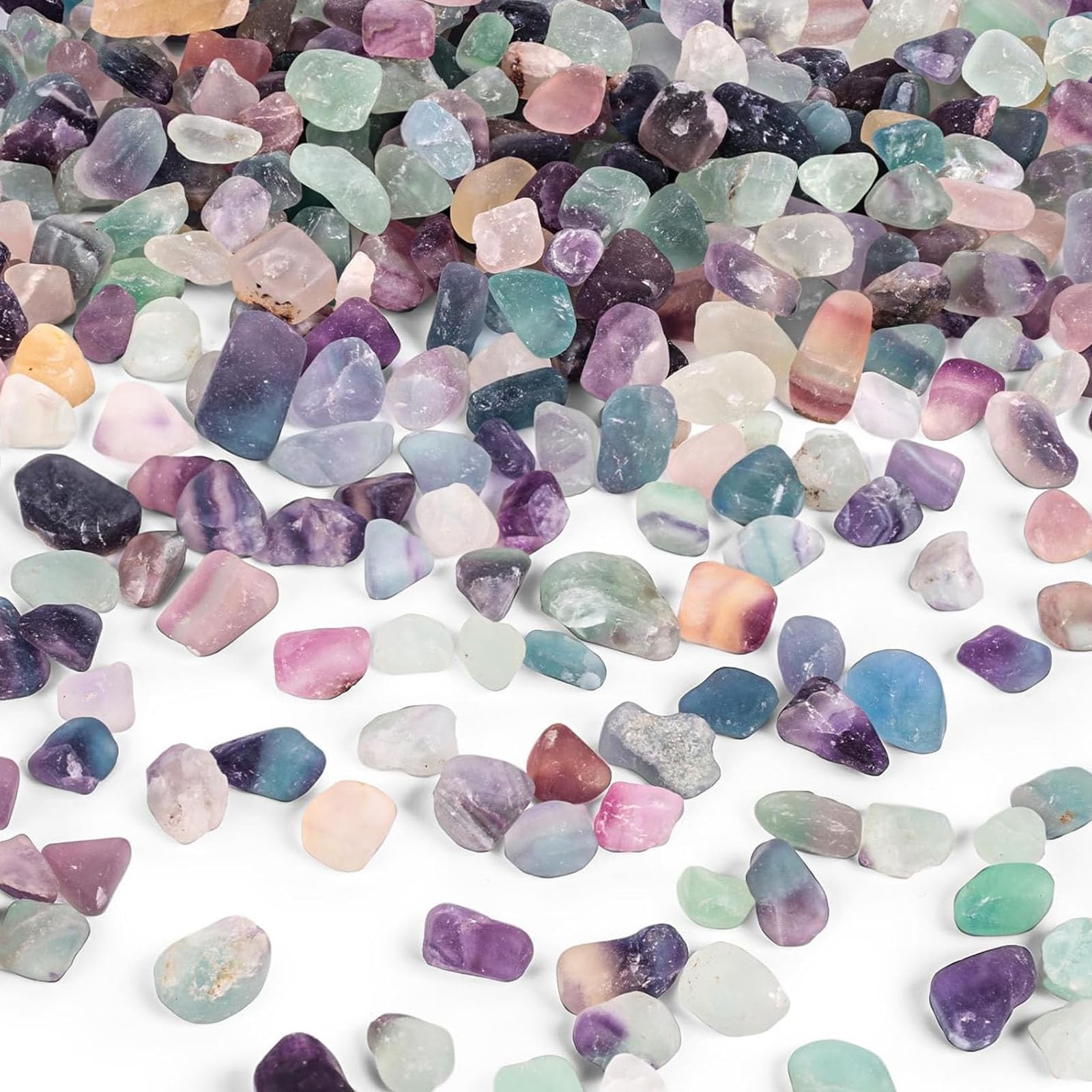 Quartz Crystals, Crushed Chips Tumbled Polished Stones Assorted Irregular Sha…
