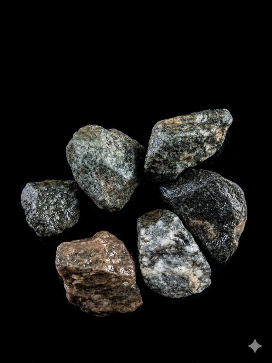 Natural Magnetic Magnetite Raw Stones – South Carolina Found – 6pc Set 25.51g