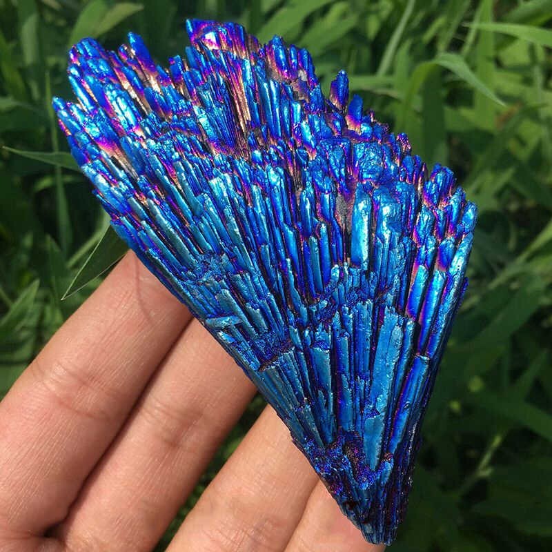 Natural Aura Black Tourmaline Quartz Crystal Cluster Healing Specimen Reiki 60g+