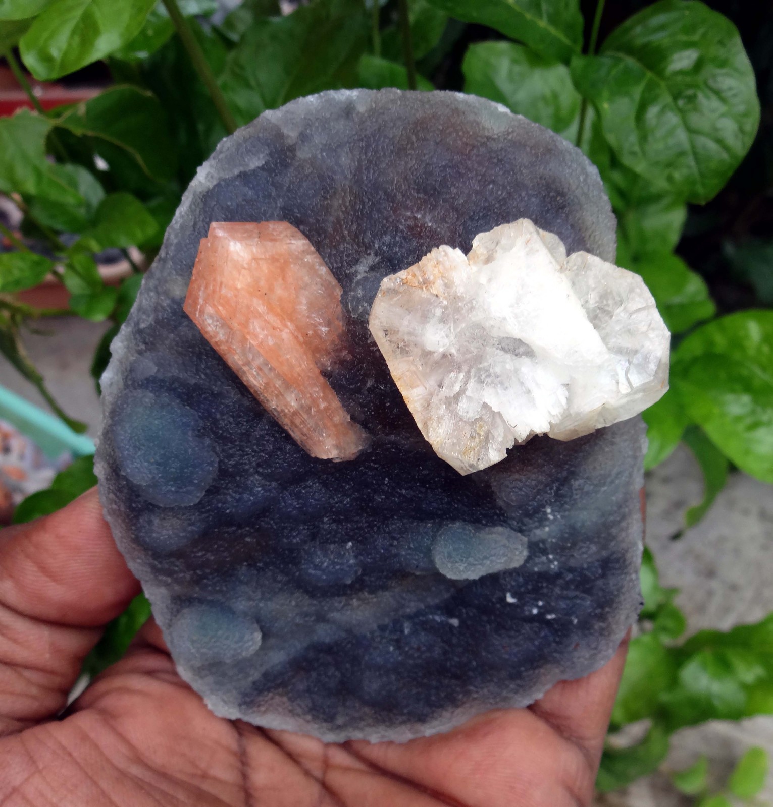 stilbite w/ apophyllite & chalcedony matrix minerals specimen j-6