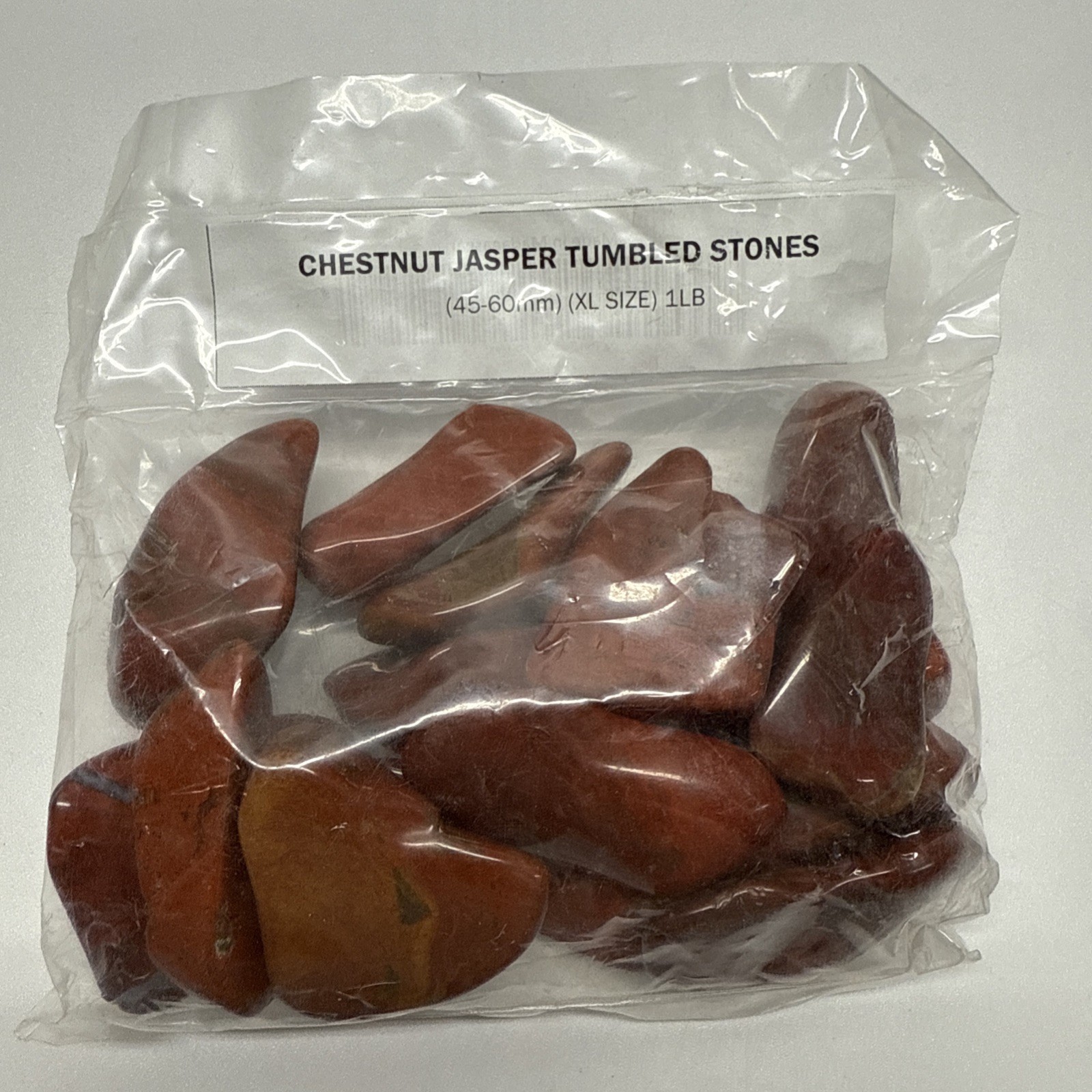 Chestnut Jasper Tumbled Stones (45-60mm) (XL SIZE) 1LB Made In Madagascar
