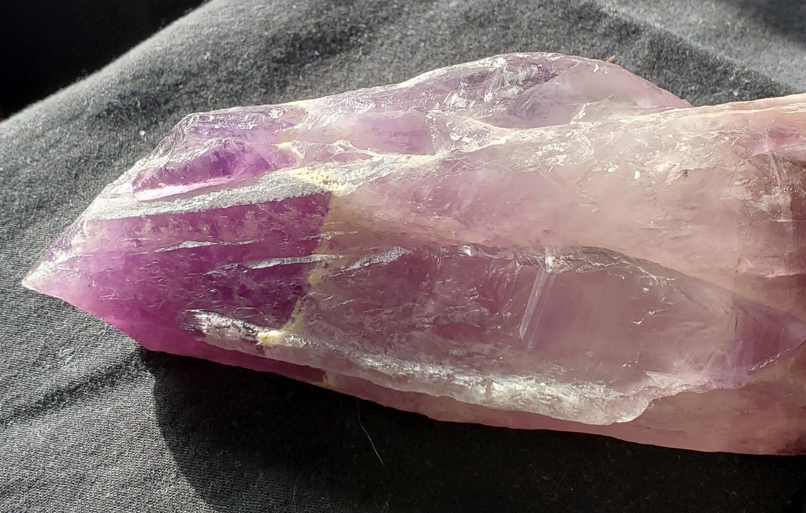 Amethyst Root Chevron Crystal Dragons’ Tooth 10 in. Quartz Strength Peace