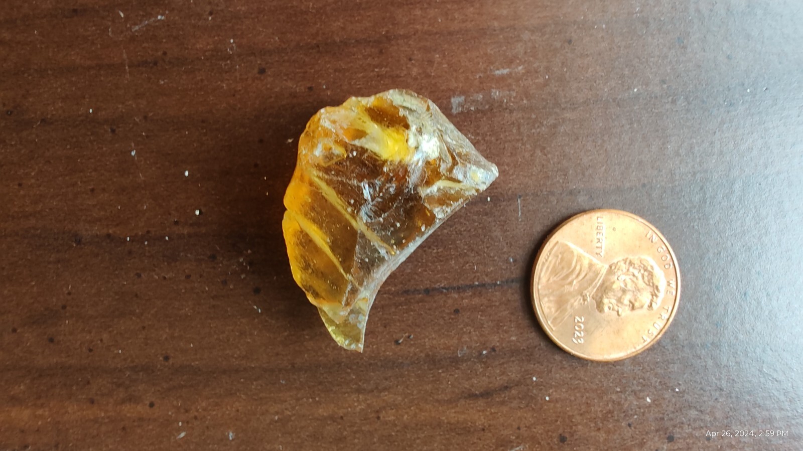 Smoky Orange Amber Andara Starter Crystal Monatomic Reiki Spiritual Healing 4g