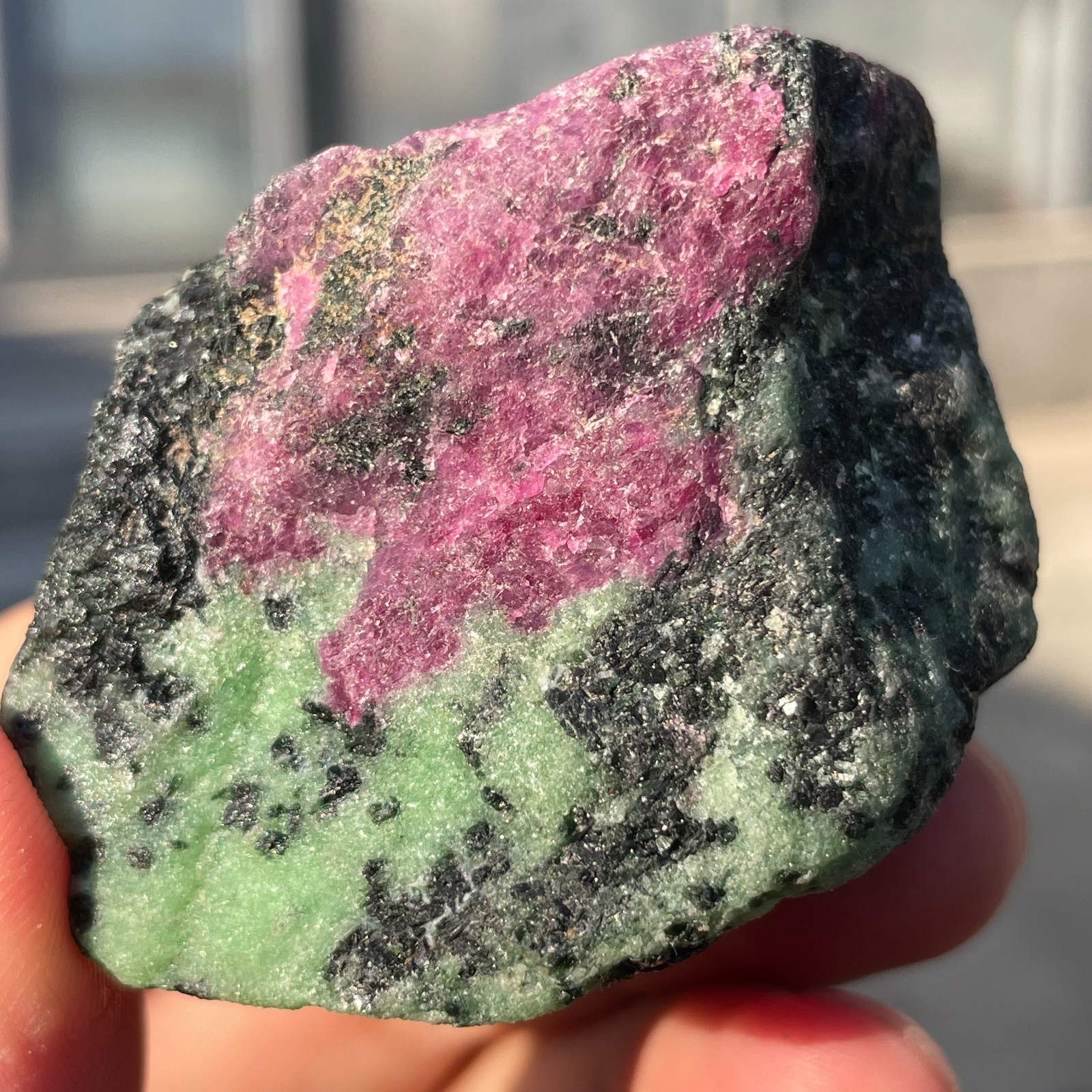 120g Natural Ruby Zoisite Raw Stone Quartz Mineral Specimen Healing