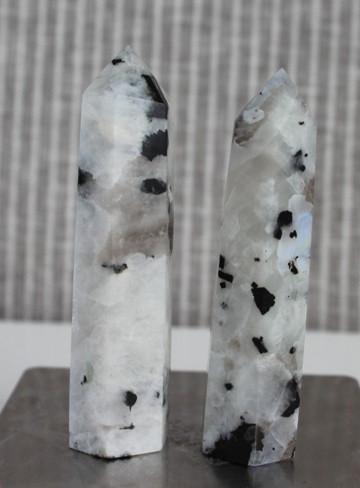 RAINBOW MOONSTONE POINT BUNDLE (2) POINTS INCLUDED 179 GRAMS
