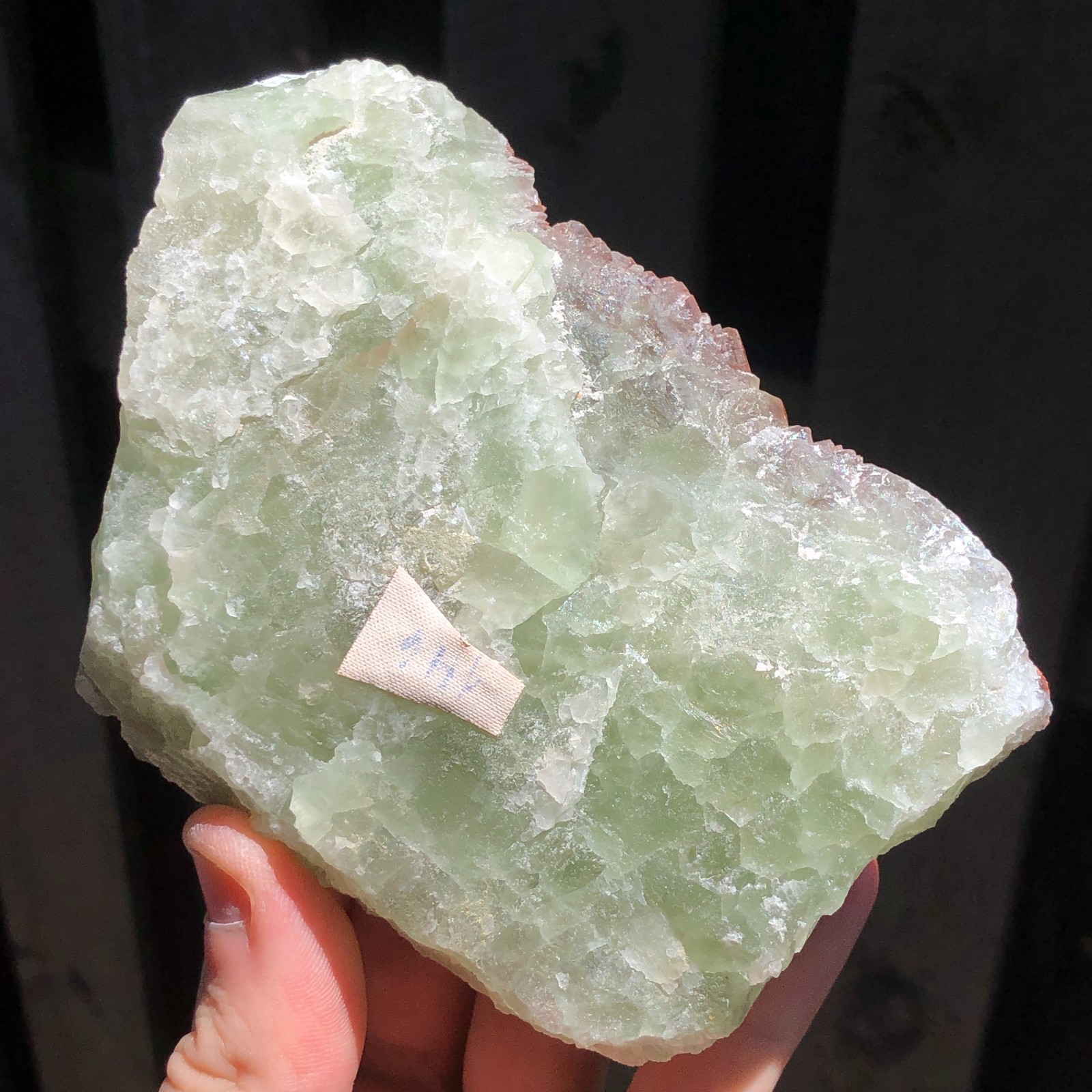 11.7cm Green Fluorite with Hematite Inclusions from Wölsendorf, Germany