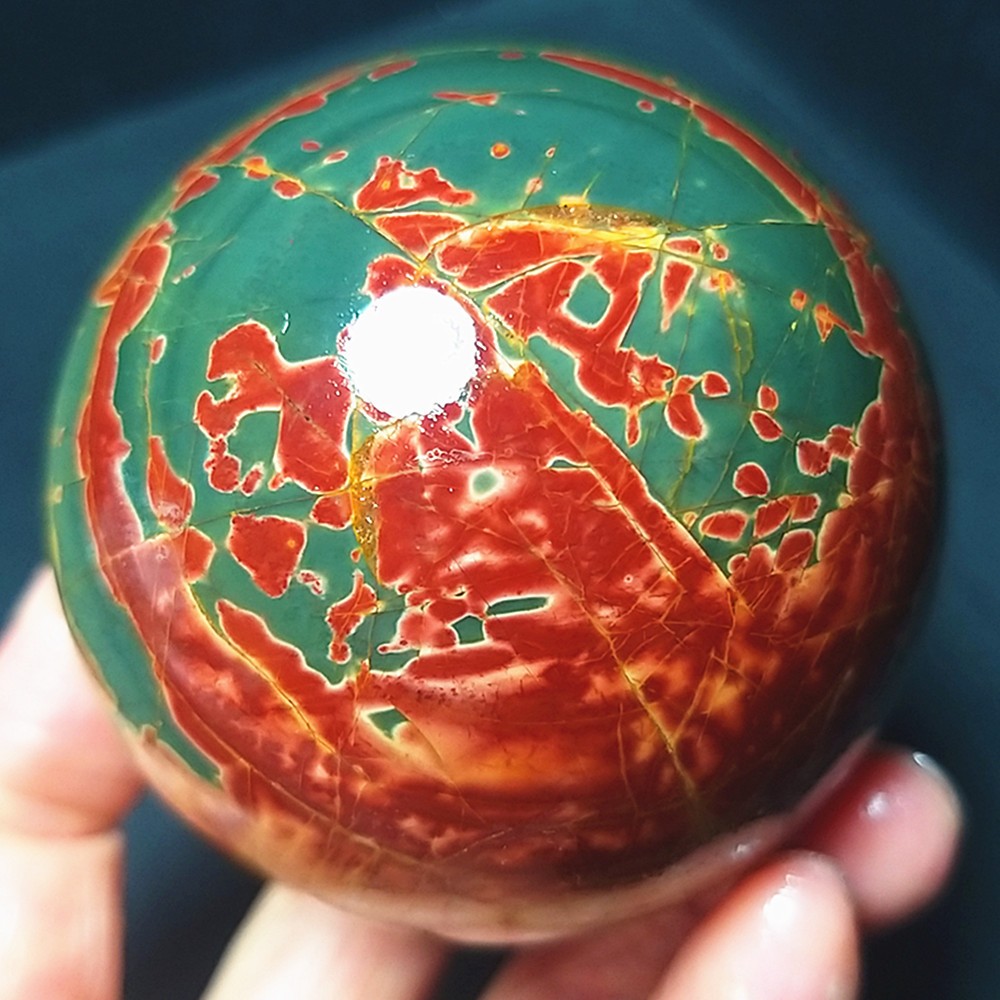 TOP 318.6G Natural Polished Colorful Agate Crystal Ball Healing Madagascar A4916