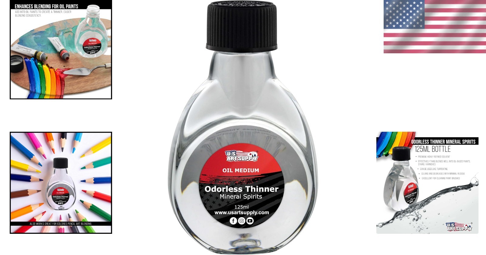 Odorless 125ml Mineral Spirits – Multi-Use Solvent for Artists and DIY Projects