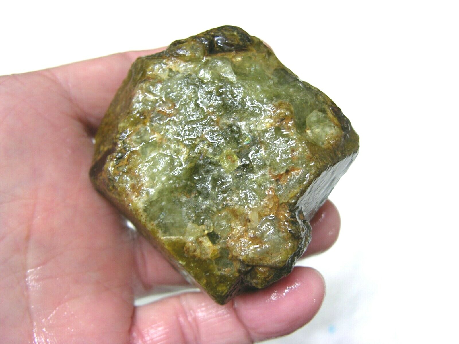 Mali garnet green all natural RARE specimen bigger 430 grams 3×2.5 inch MG3