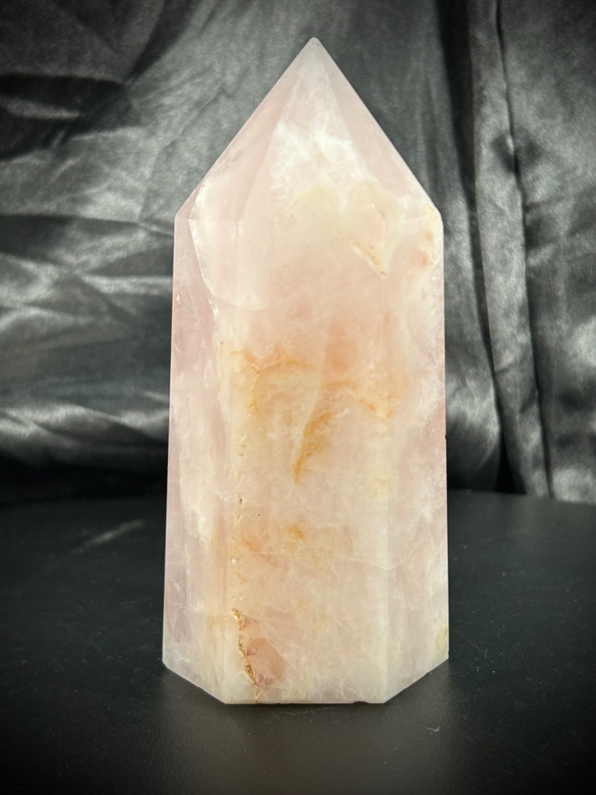 4.6″ Chunky Rose Quartz Tower 15.4oz (438 grams)
