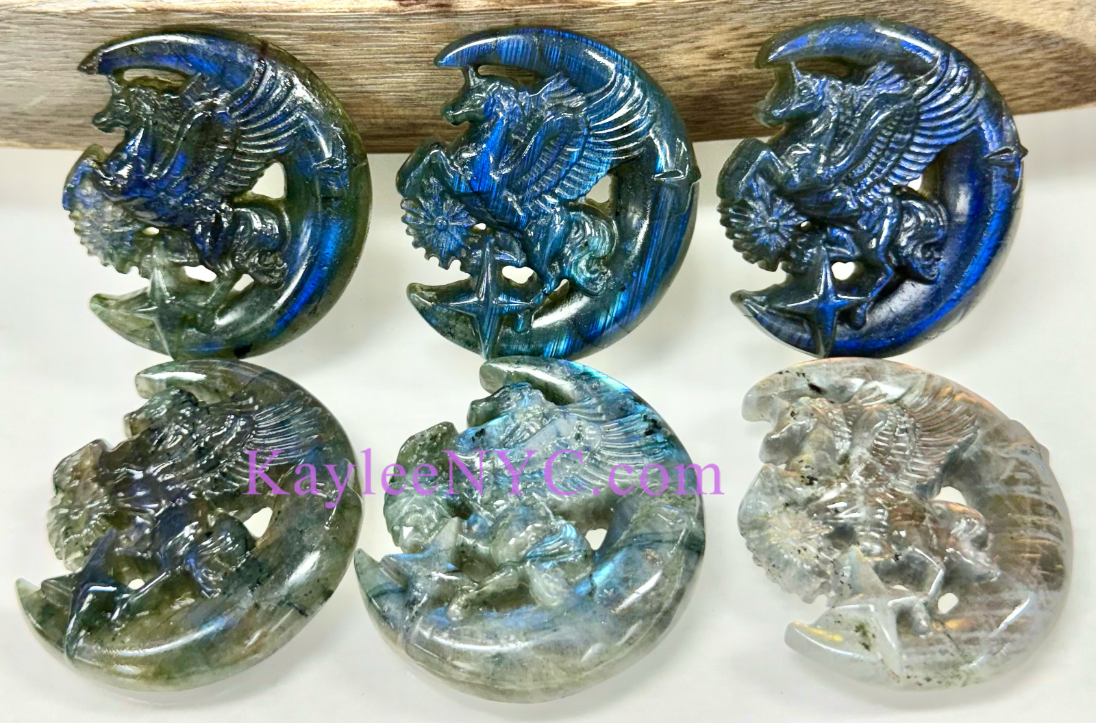 Wholesale Lot 6 PCs Natural Labradorite Unicorn Moon Crystal Healing Energy