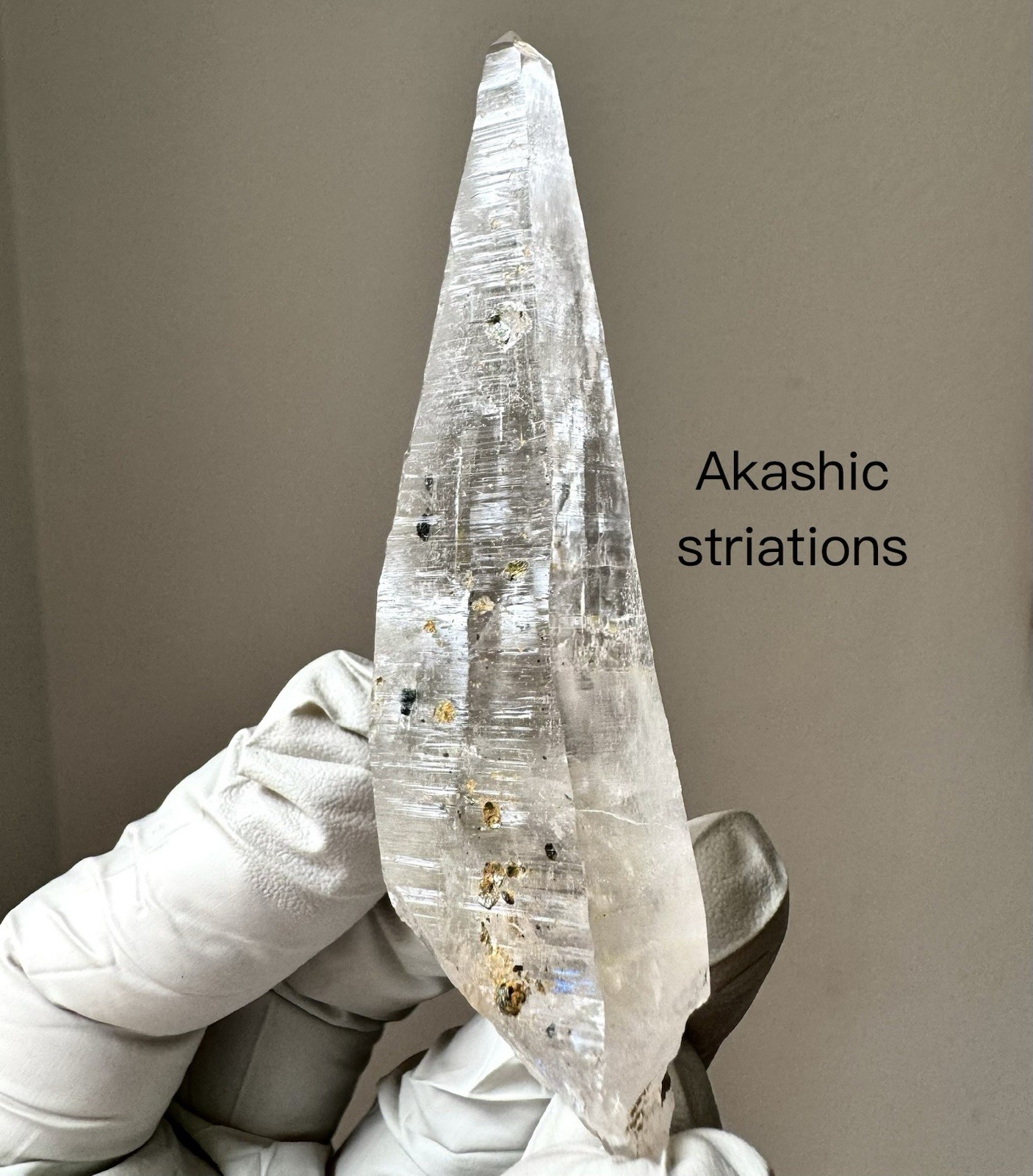 “Sealed Sand Blade” Ganesh Himalayan Quartz Akashic Graphite Inclusions Crystal