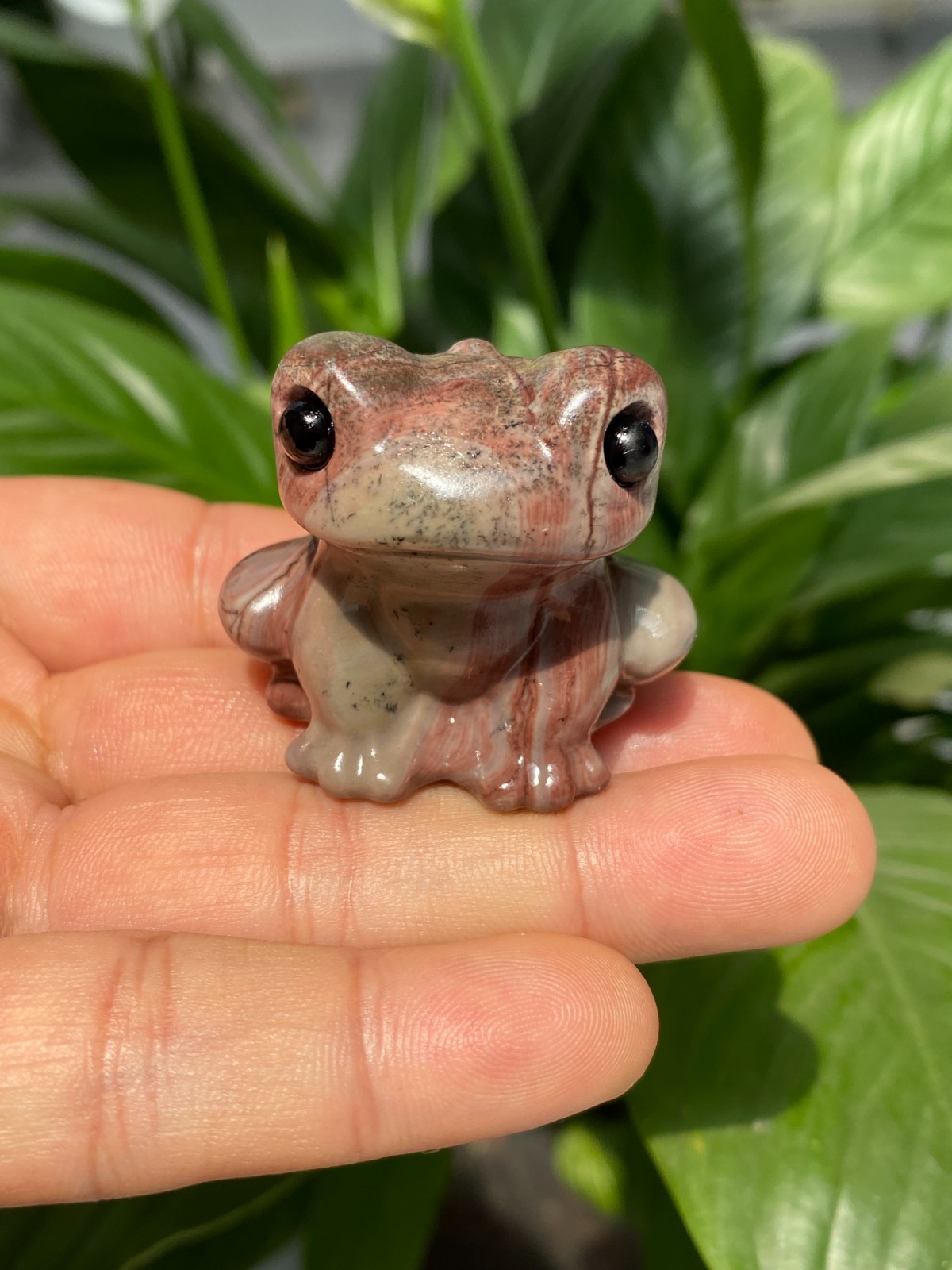 1pc Natural Unknown Quartz Carved Crystal Frog skull reiki healing gift Decor