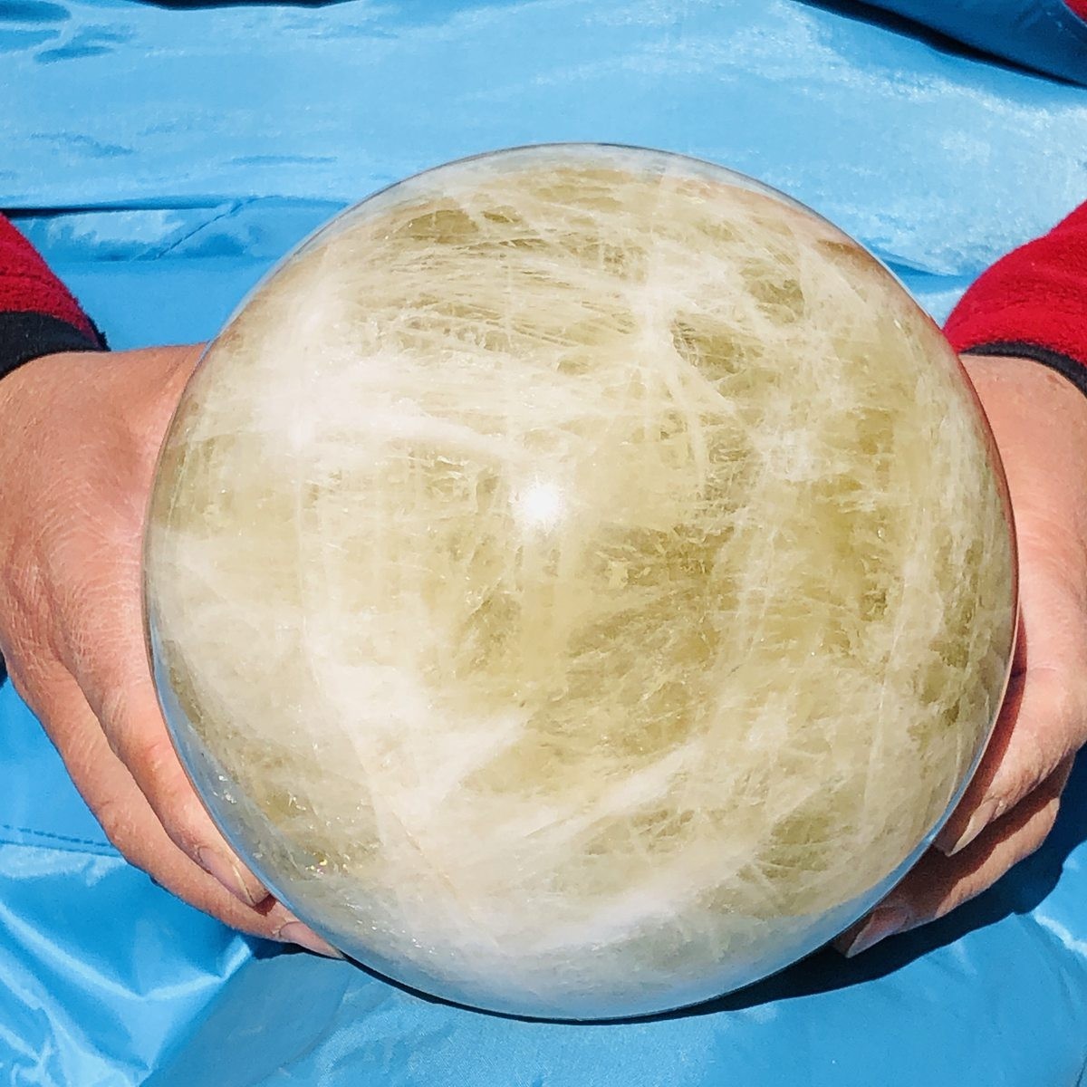 9.76LB Natural Yellow Crystal Ball Quartz Yellow Crystal Ball Healing