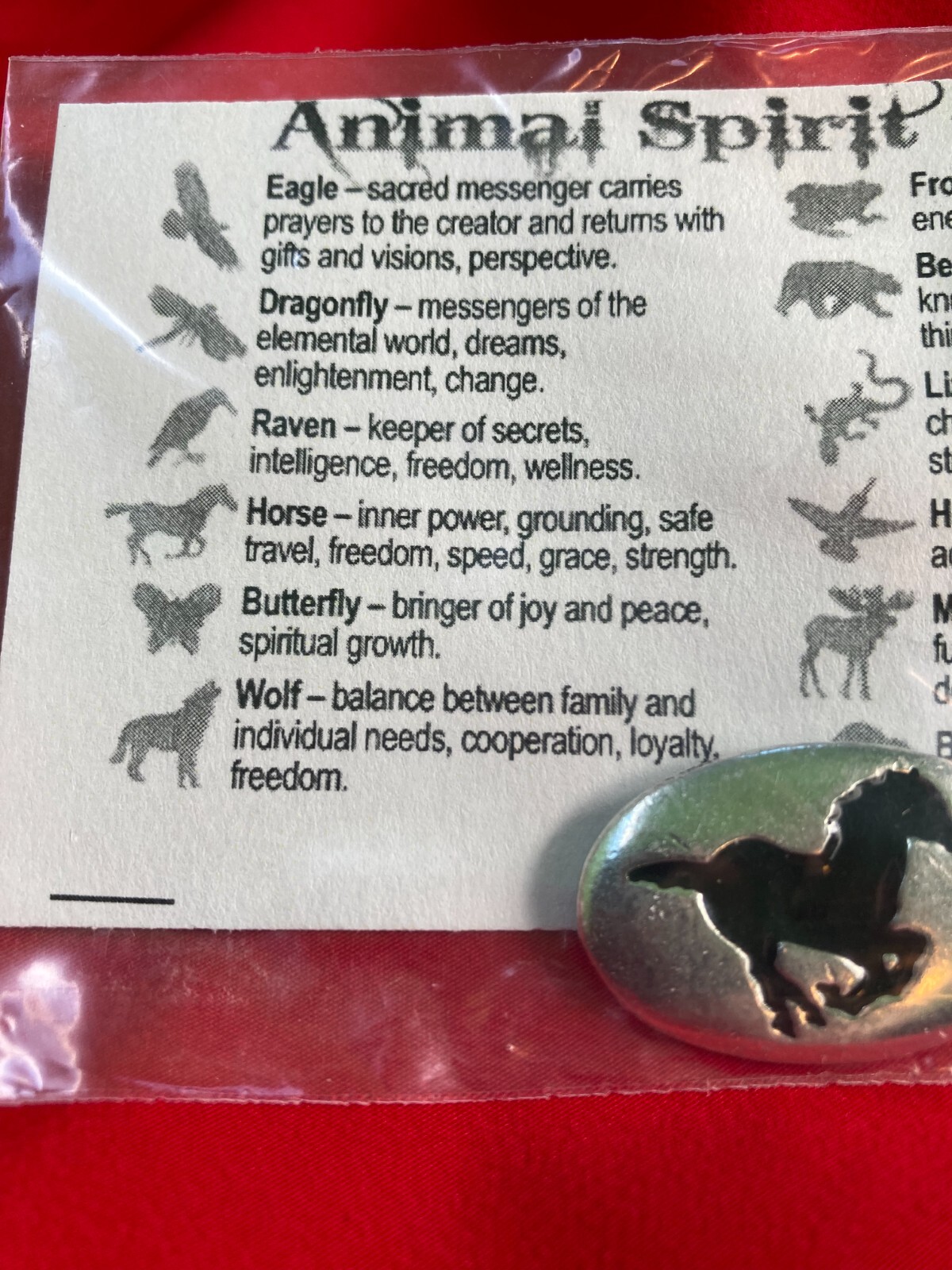 Animal Spirit Guide Pocket Stone Inner Power Grounding Safe Travel Freedom