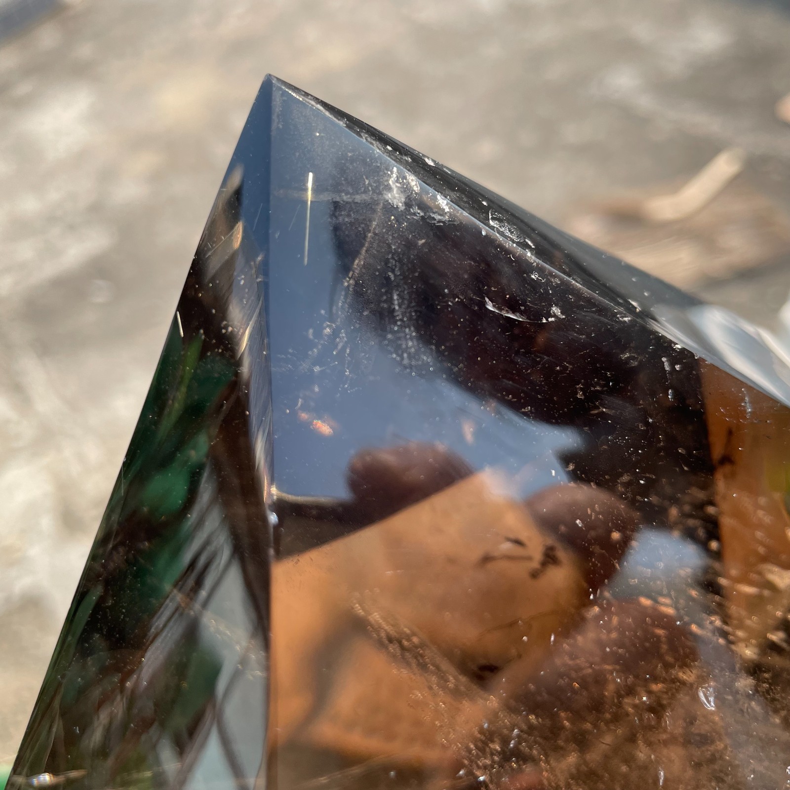 All 23.5LB Natural Somky Obelisk Quartz Crystal Double Point Healing