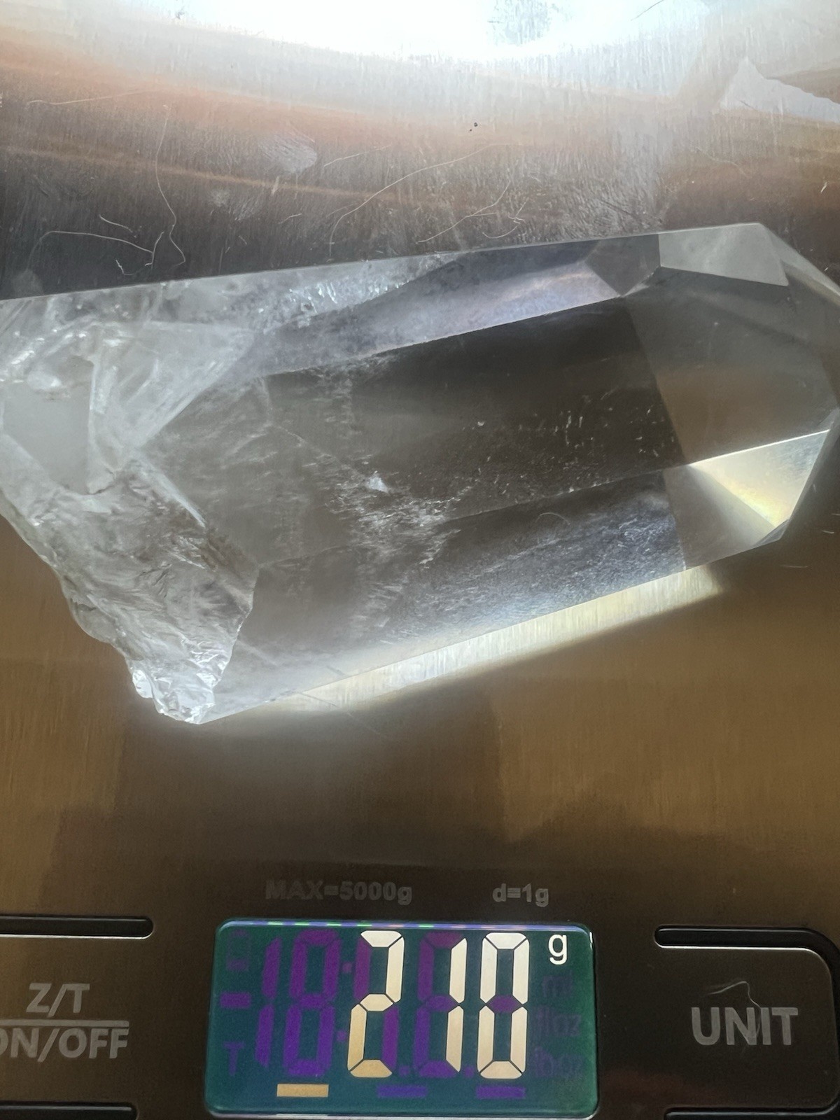 Blue Needle Quartz Point, 210g, Colombia
