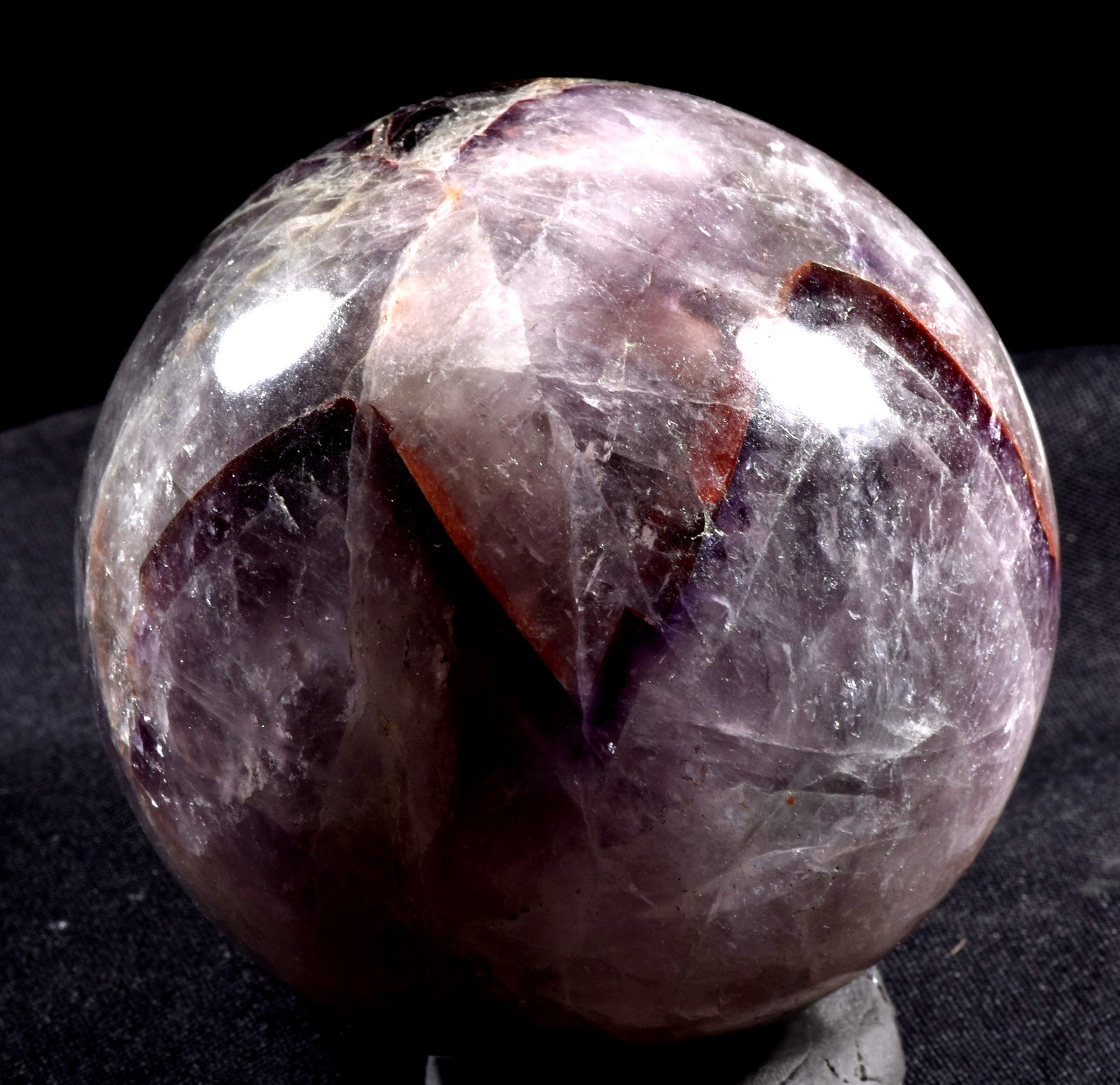 Super seven melody stone evil eye sphere 8.8 cm psychic spiritual elevation#1149