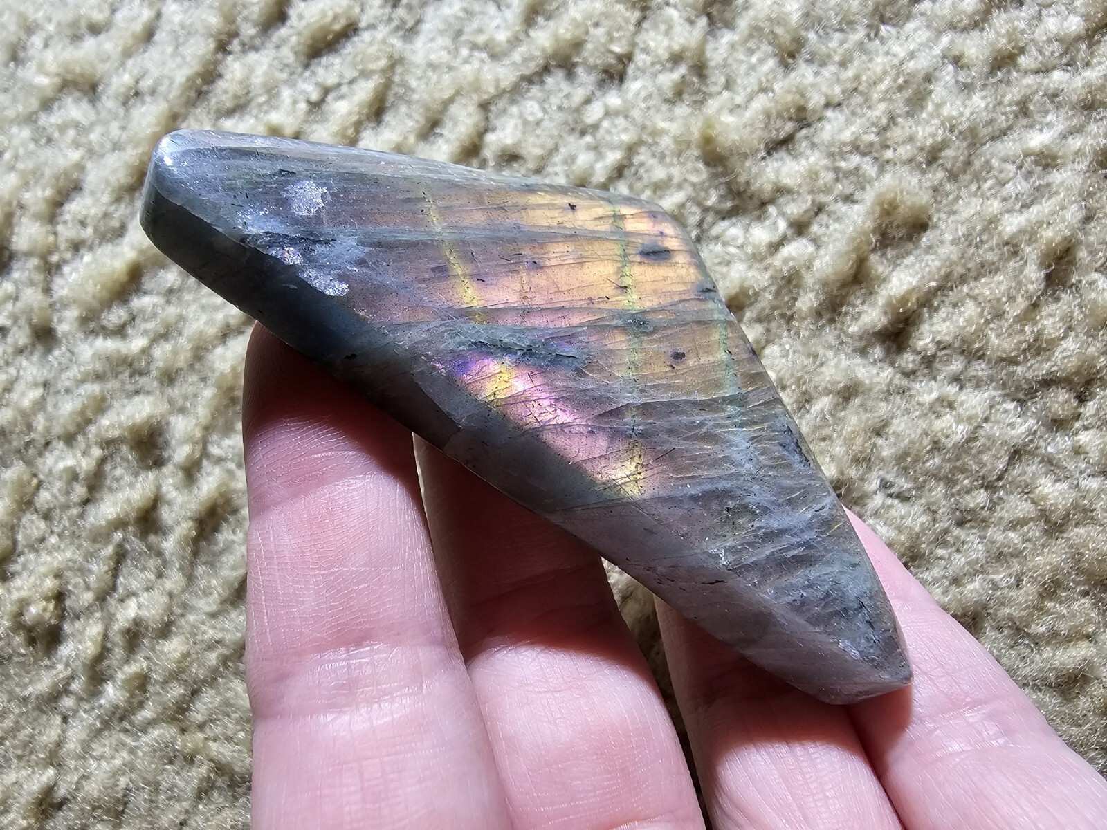 Labradorite All Seeing Evil Eye, Illuminati Carving, Crystals & Stones, Mineral