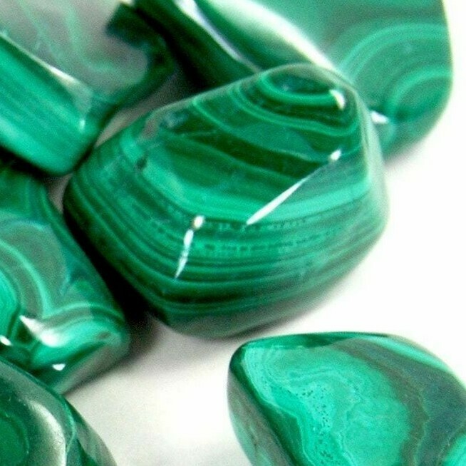1/4 lb Tumbled Malachite Crystal Gemstones Bulk Rock Stone 4-6 Pieces