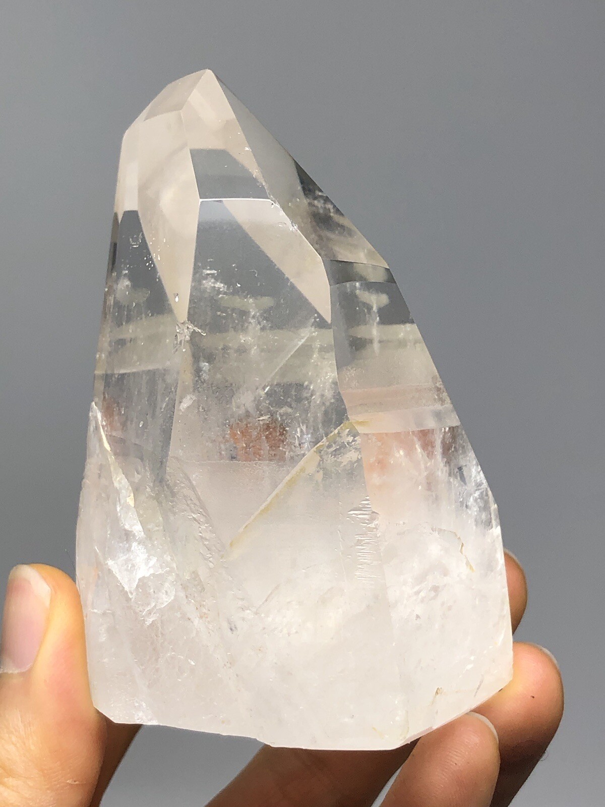 Lemurian Quartz Polished Tower Point LARGE 12.0oz Brazil Reiki Crystal N38