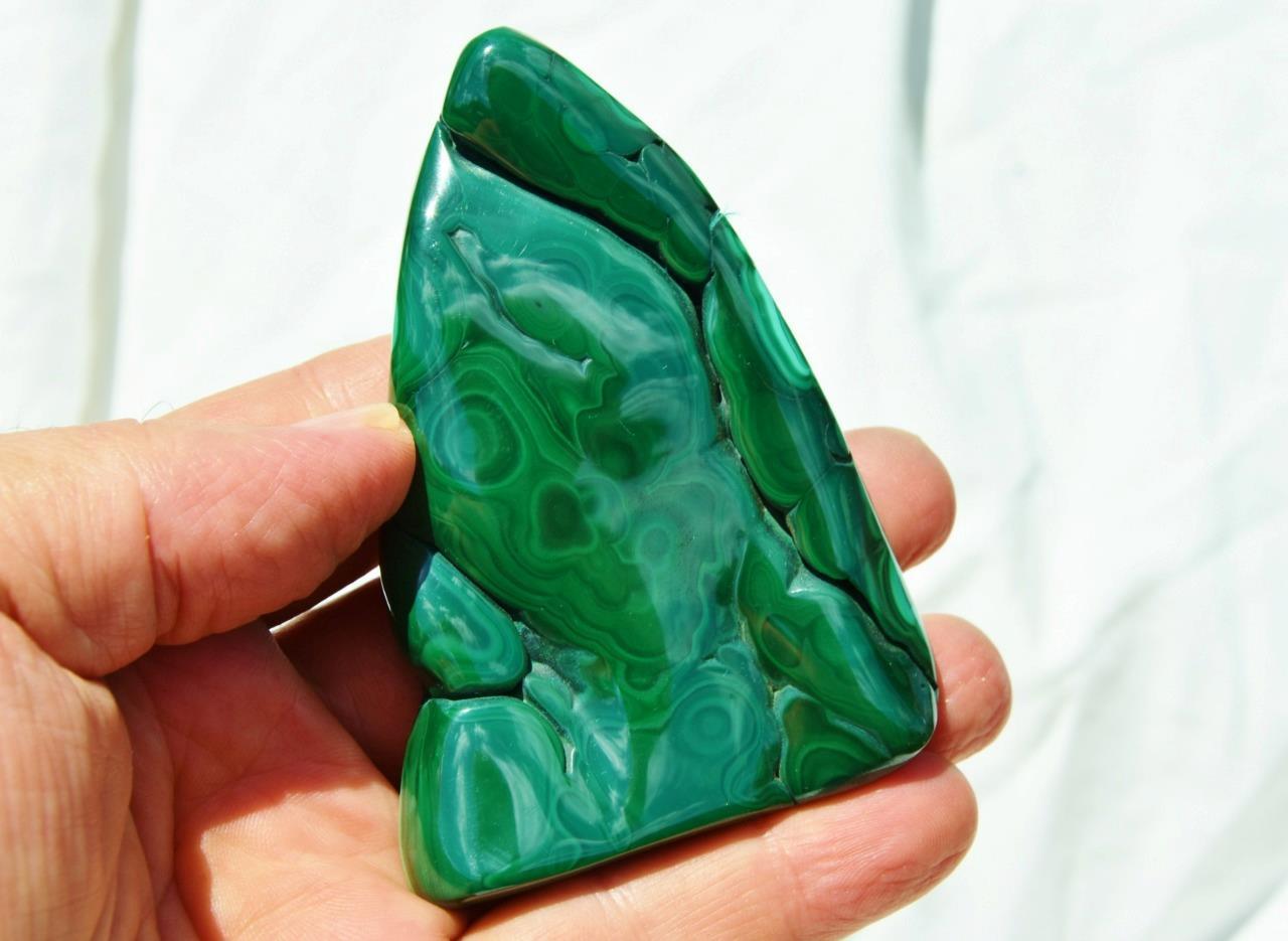 Polished Bullseye Bull’s Eye Malachite Congo Great Crystals 91mm 3.6″ 4238 cxx