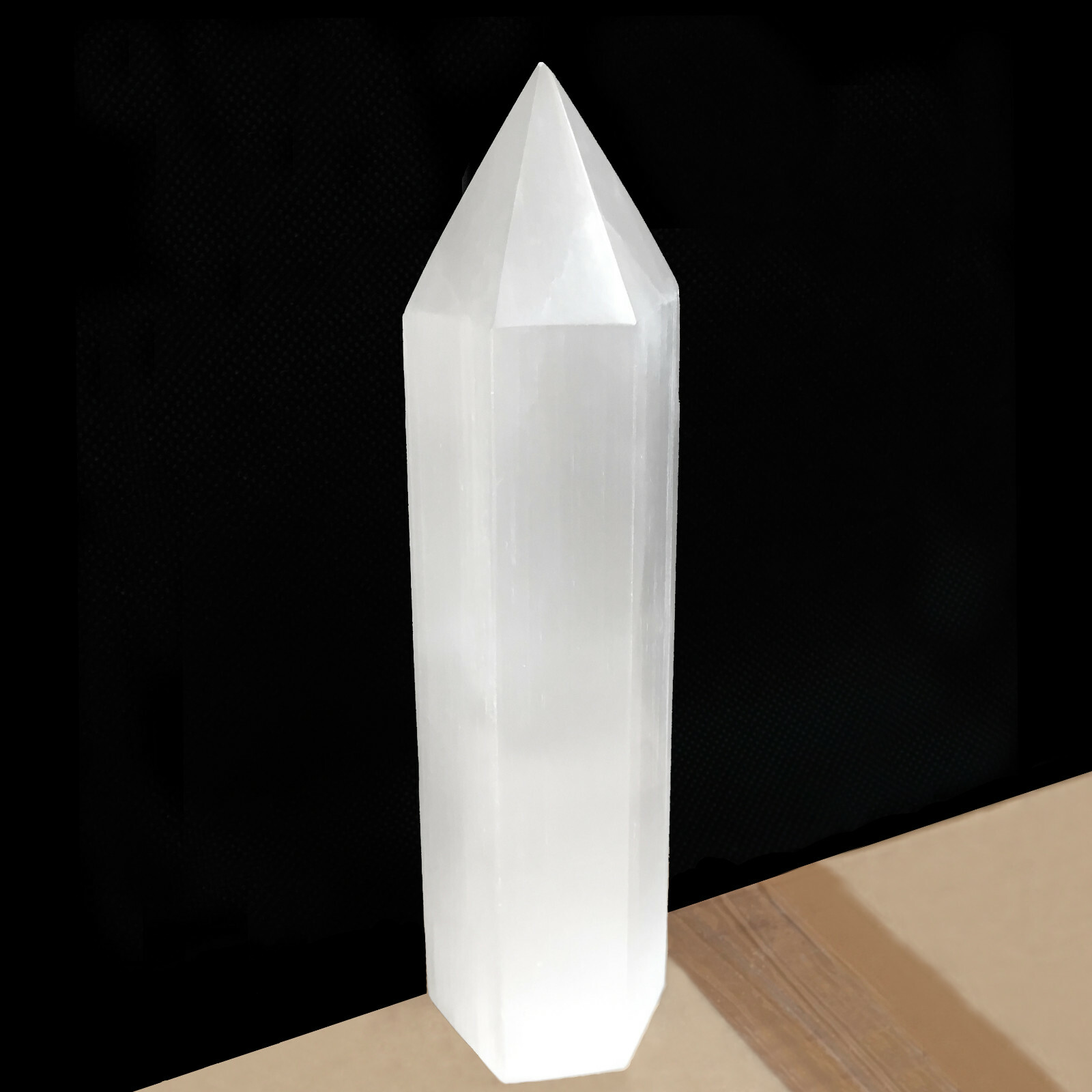 X Large SELENITE TOWER Polished ” inch Crystal Morocco Natural Heal Energy Carve