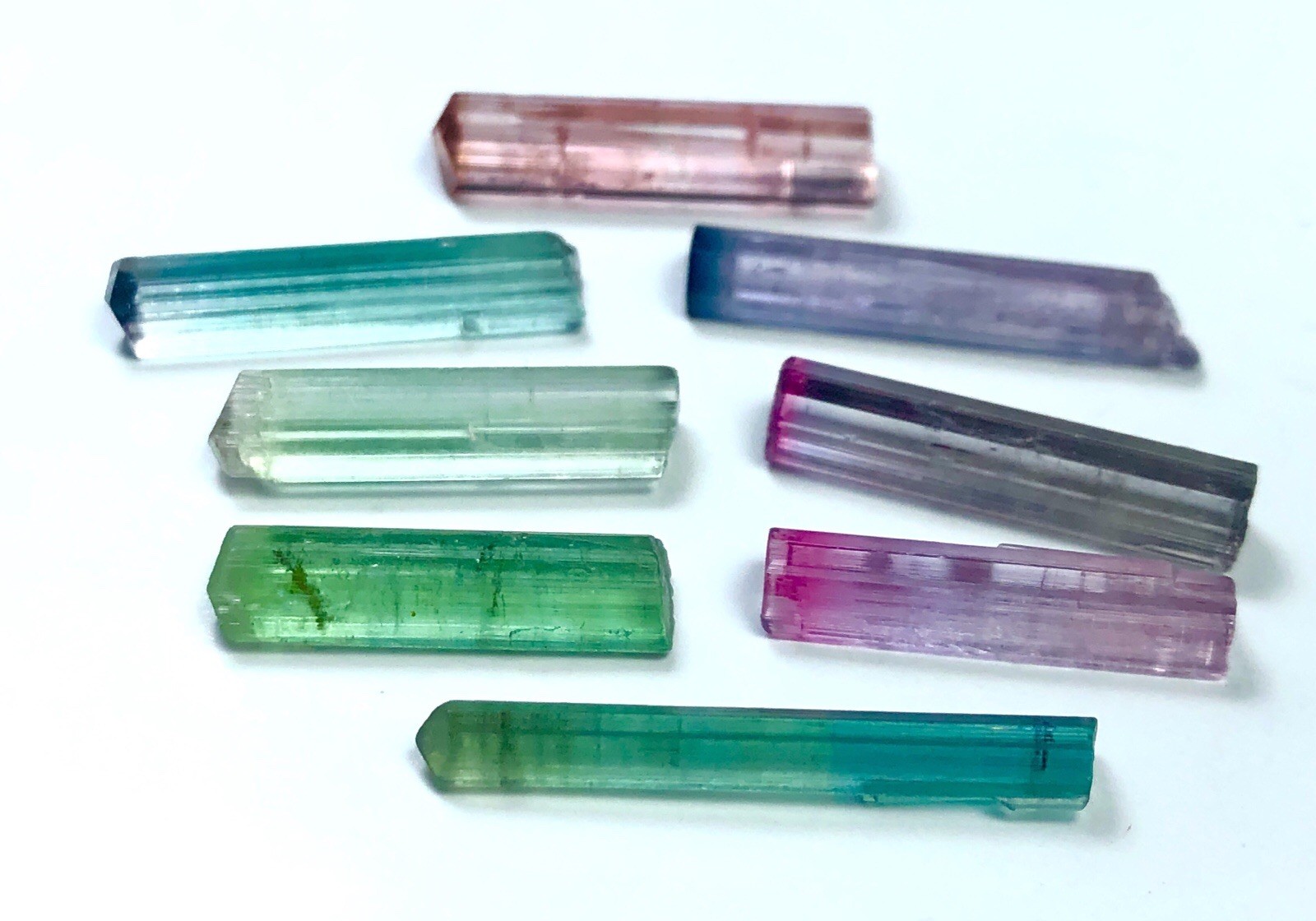 Beautiful Naturel top quality bicolor and multi color tourmaline crystal lot