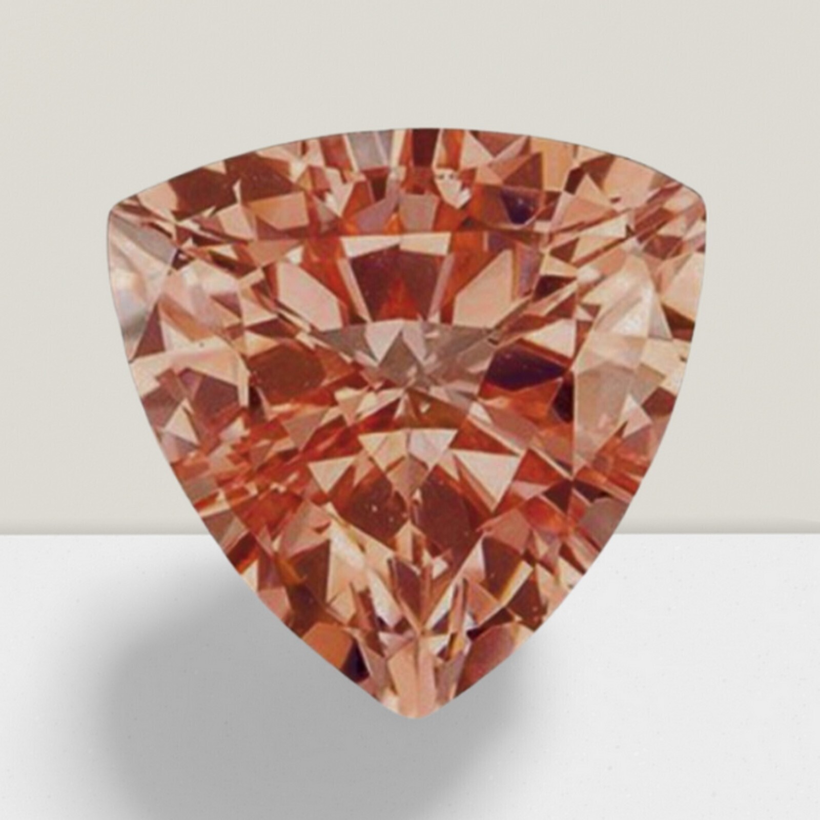 Morganite Trillion Cut Gemstone 0.61 Cts – 6 mm VVS Loose Gem