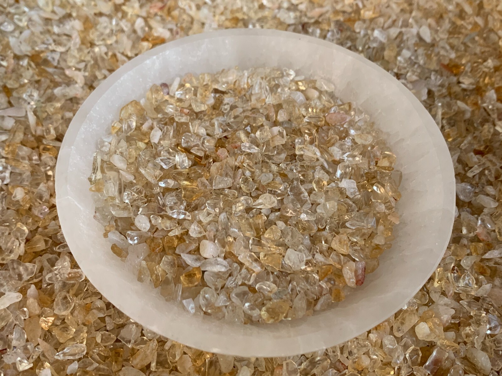 Grade A++ Citrine Semi Tumbled Gemstone Mini Chips 3 – 5 mm, Wholesale Bulk Lot