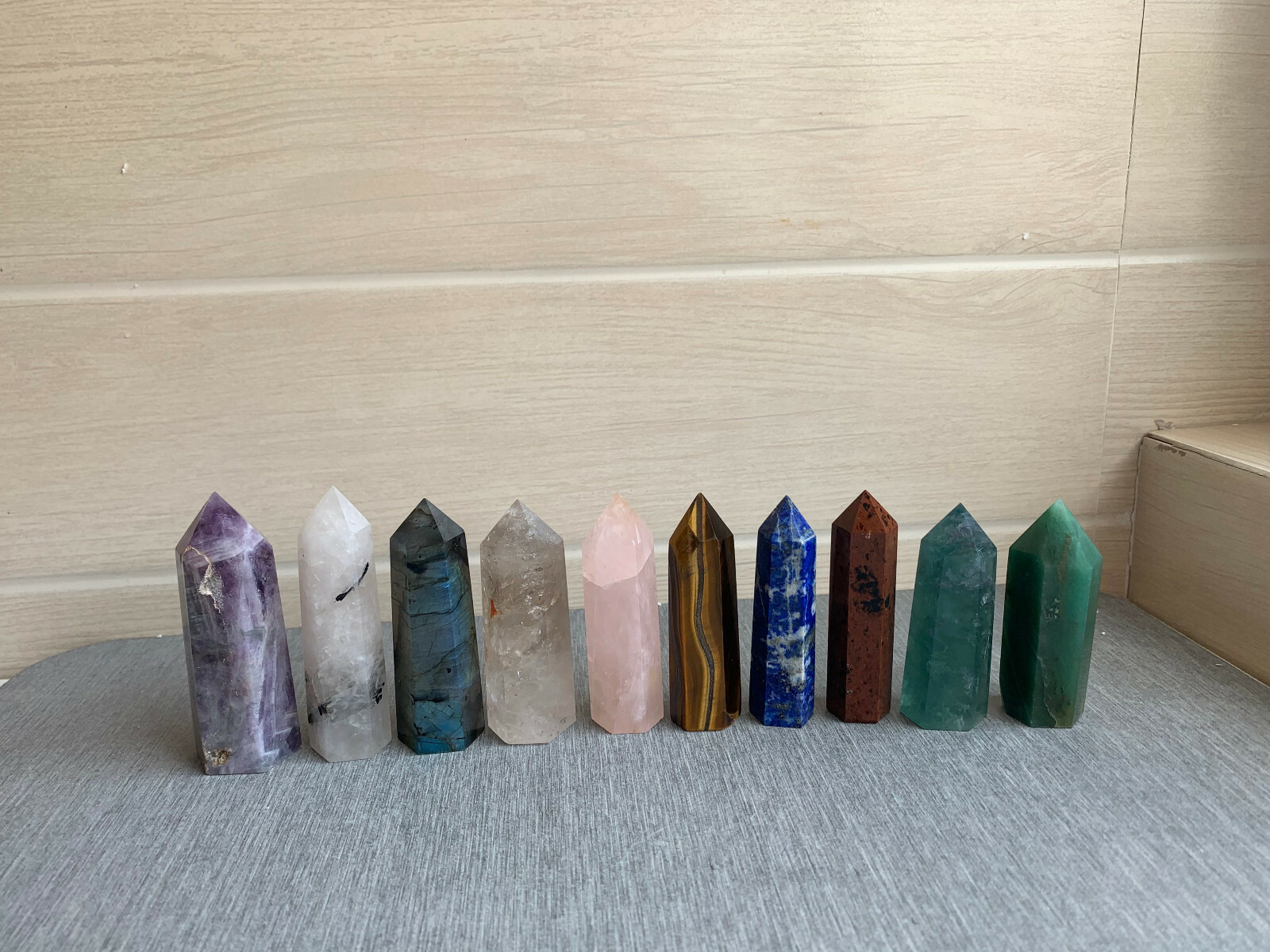 10pcs Natural crystal tower quartz obelisk crystal wand point healing random