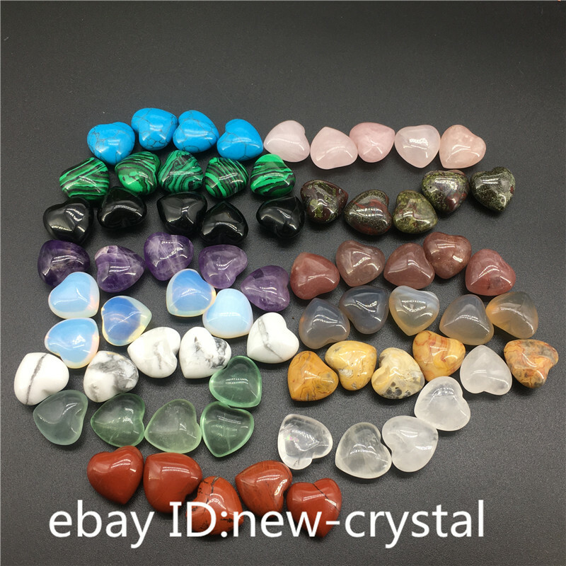 wholesale A lot of Natural quartz Crystal mini heart Carved Crystal pendant