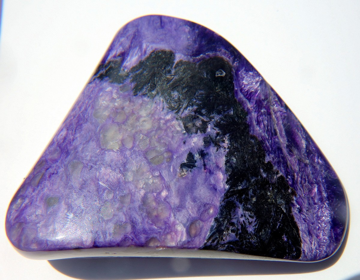 Charoite with Aegerine Palm Stone Free Form Crystal