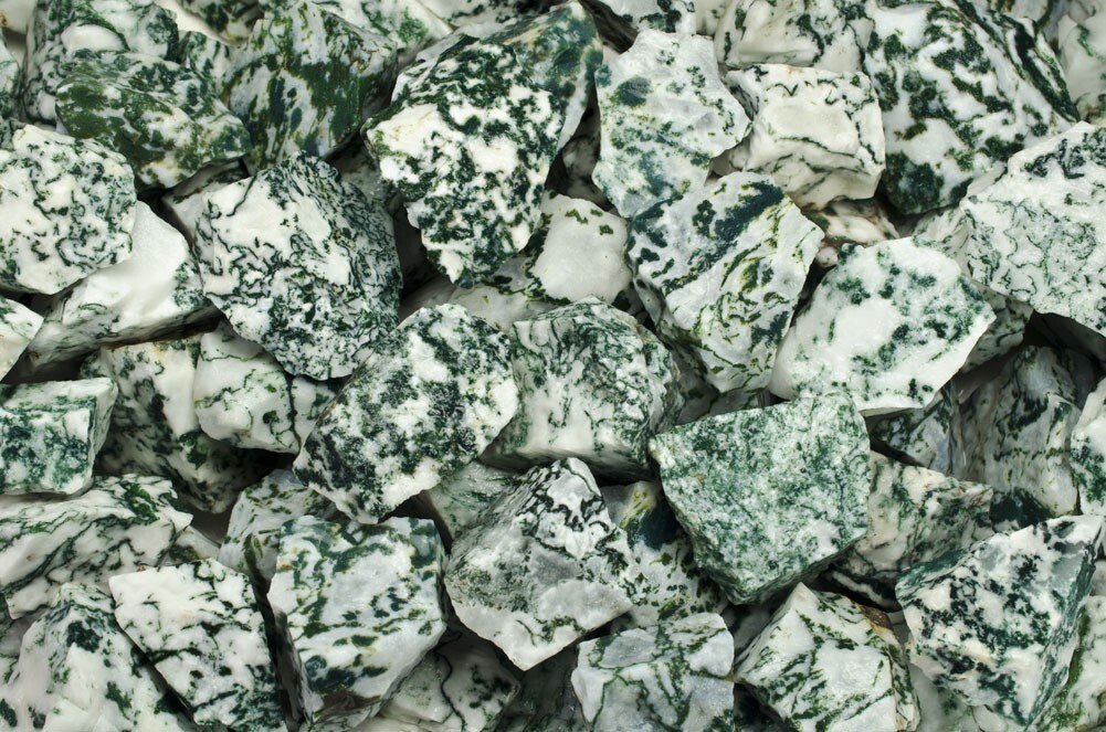 6 lbs Tree Agate Rough Stones – Natural Crystal Mineral Rock Specimens Tumbling