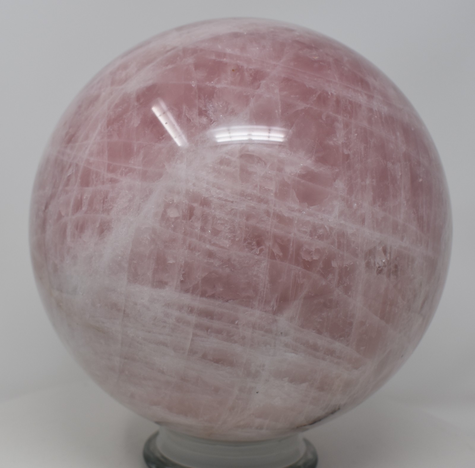 Large Rose Quartz Sphere 207 mm 27 lb 9 oz