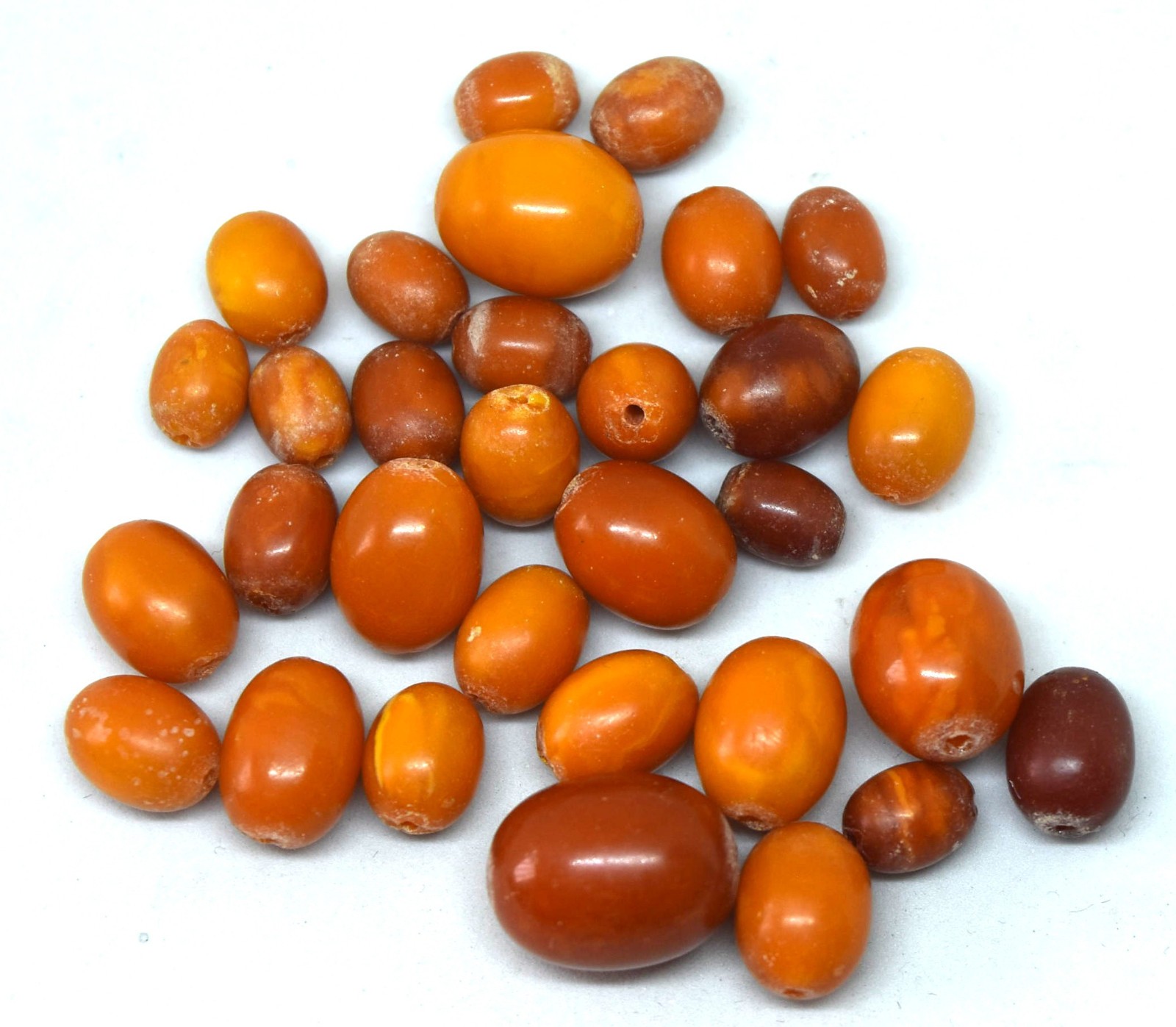 Antique +150 Years Old Natural Butterscotch Amber Loose Beads
