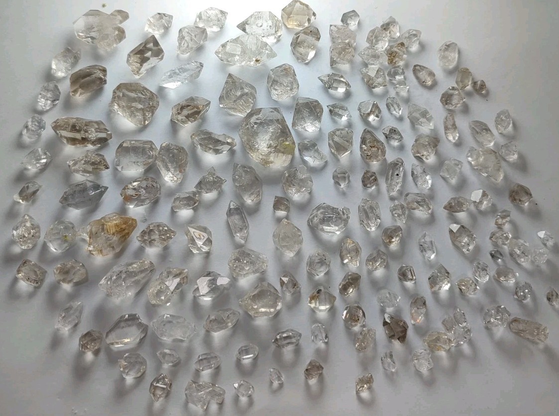 Herkimer Diamond Quartz Crystal With Good Clarity & Termination-300-gm/60+ Pcs.