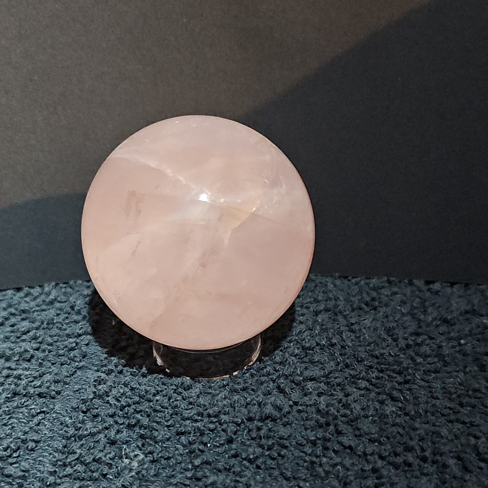Star Rose Quartz Sphere / Crystal Ball Madagascar Rainbow Translucent