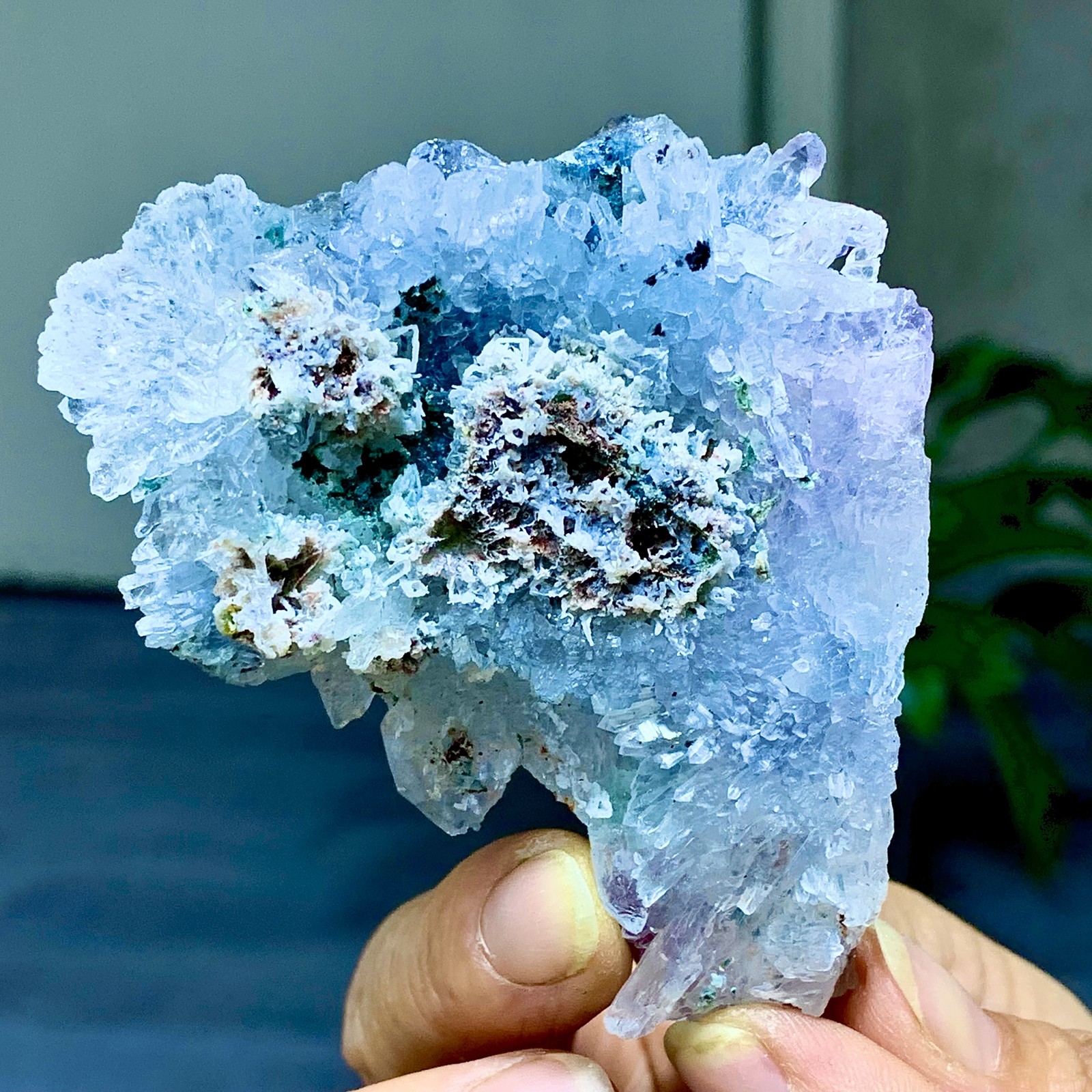 81G Natural Vision Amethyst quartz cluster crystal druzy mineral specimen