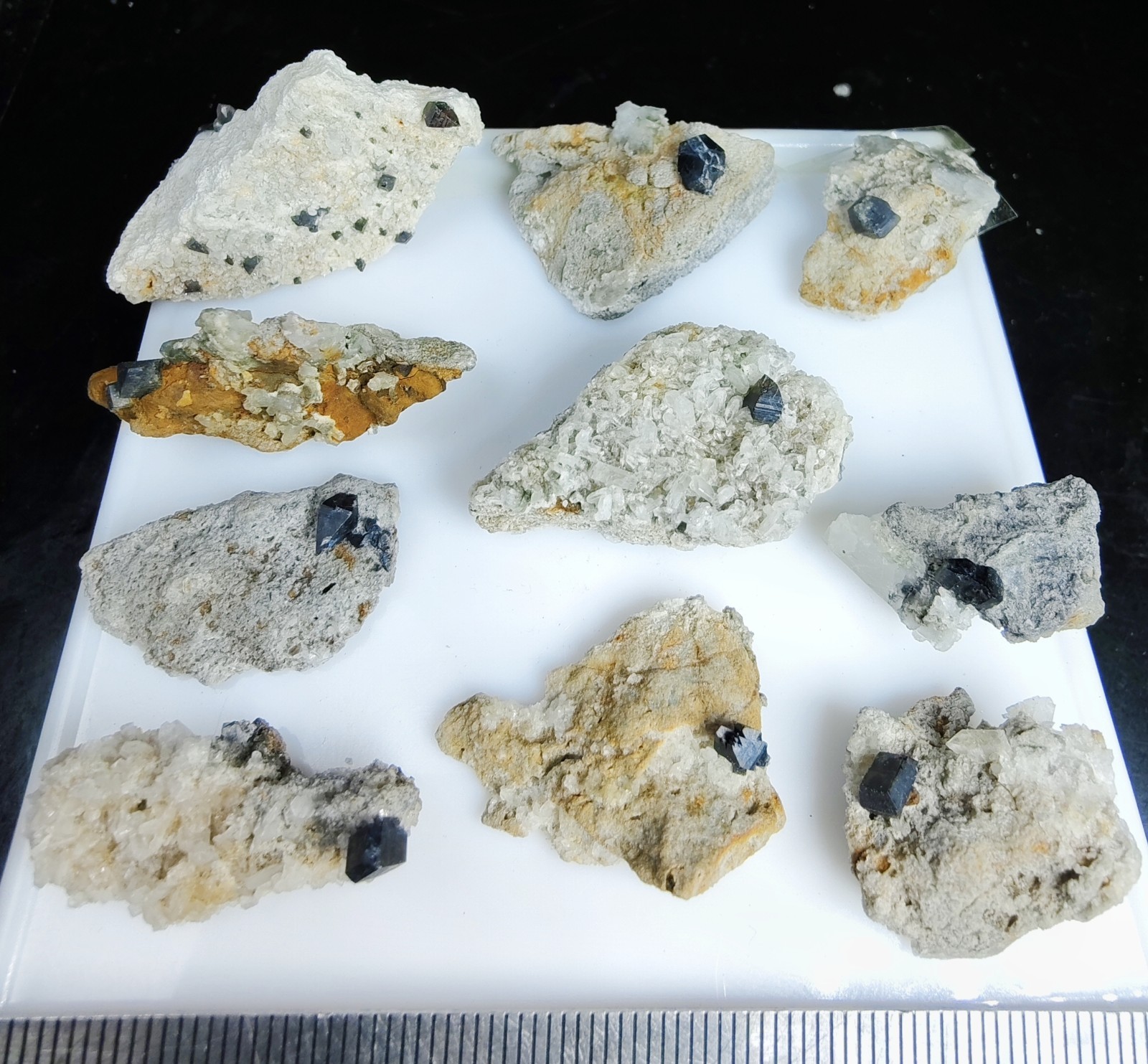 48 GM|Rare ANATASE Specimens with Quartz and albite combination|| 10 pieces lot